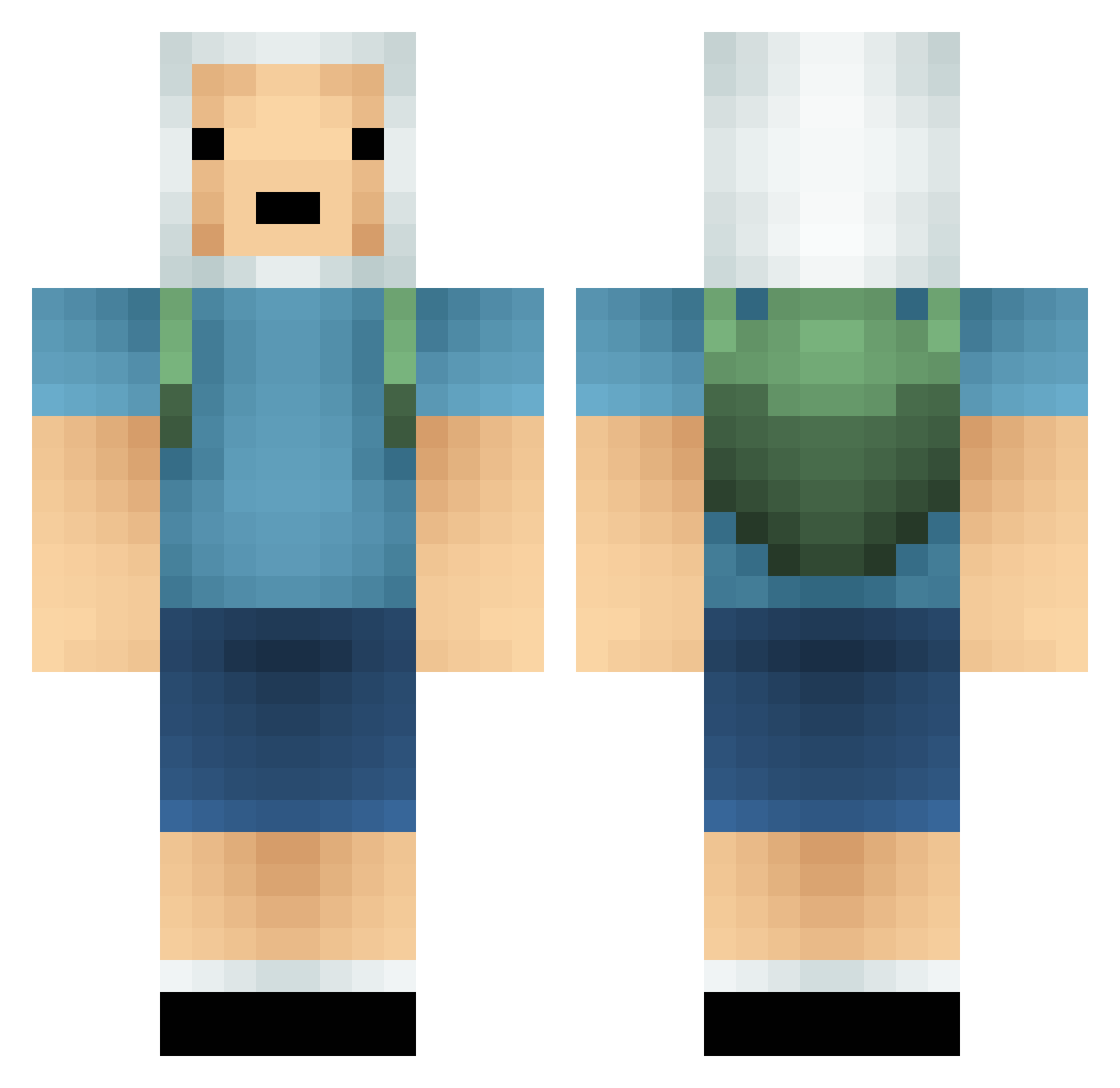 sindry Minecraft skin, front and back view