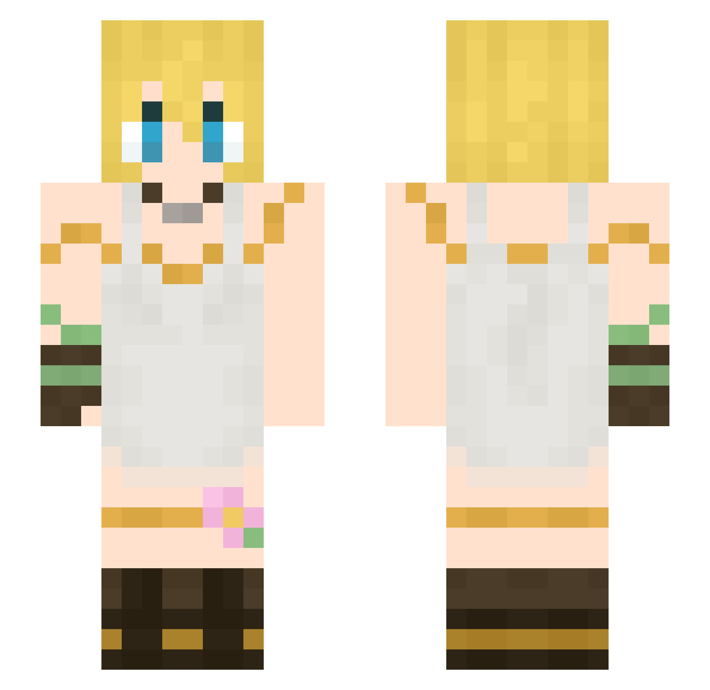 Yulind Minecraft skin, front and back view