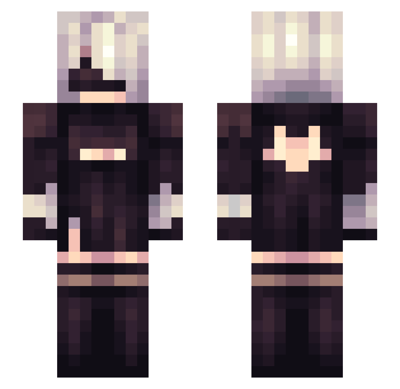 youngshen Minecraft skin, front and back view