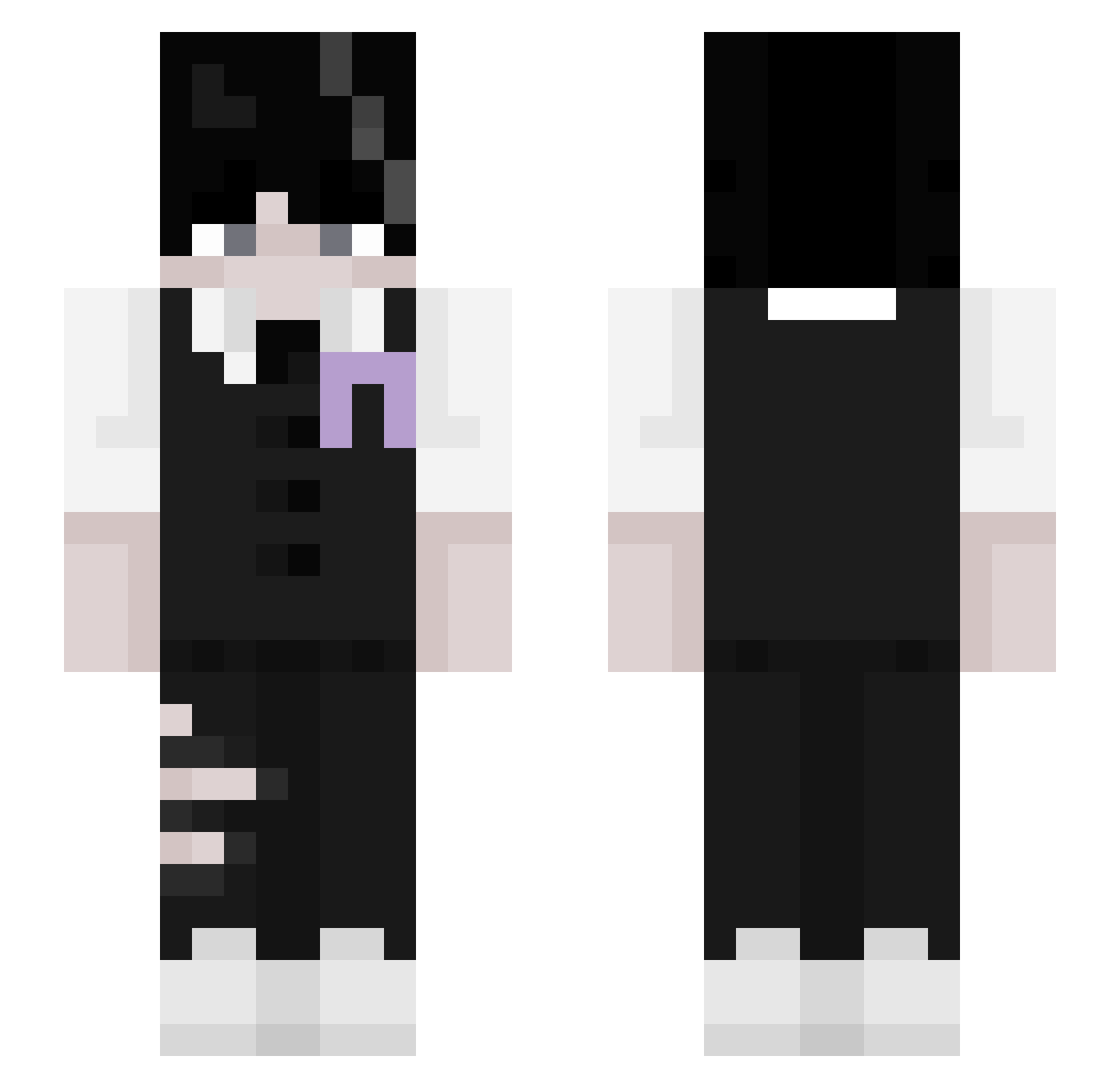 SmokeyAnon Minecraft skin, front and back view