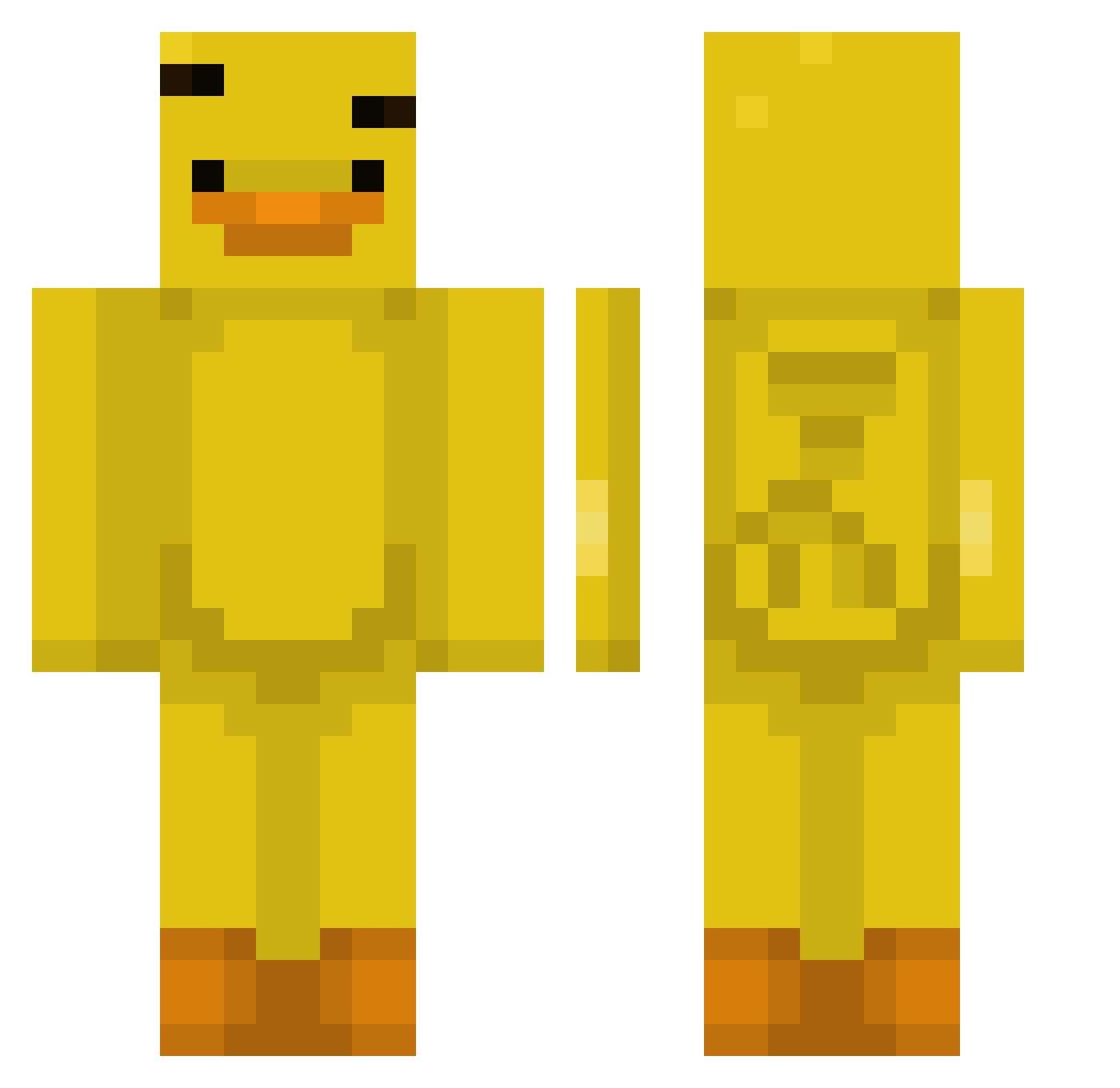 TheBipolarNuke Minecraft skin, front and back view