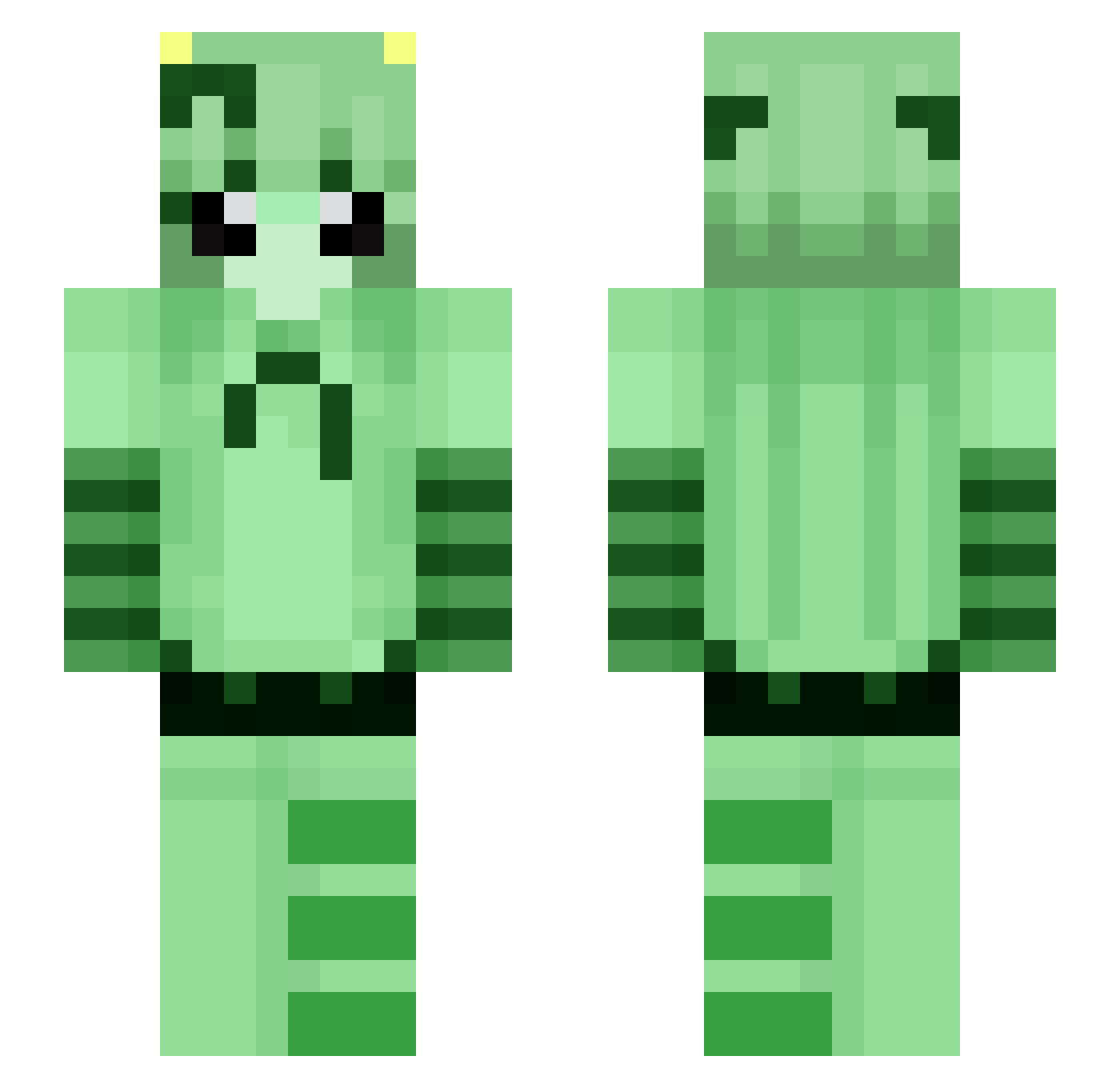 toofu69 Minecraft skin, front and back view