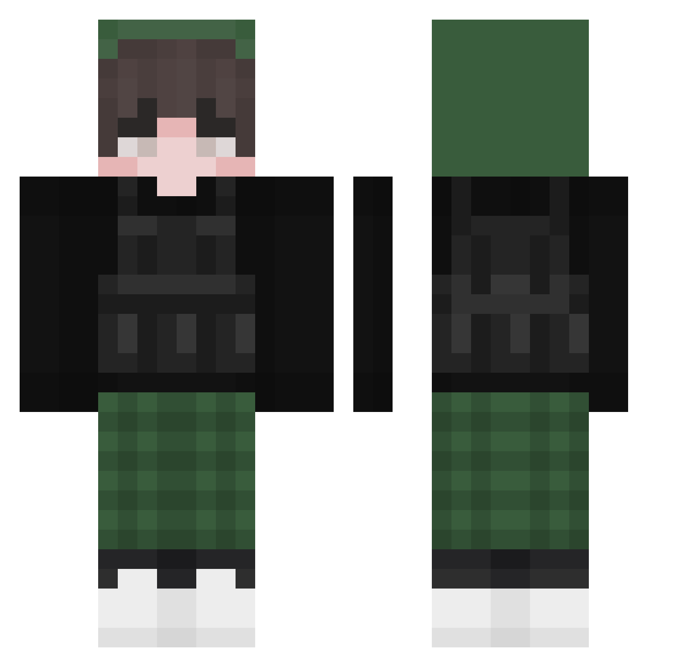 Wei0212 Minecraft skin, front and back view