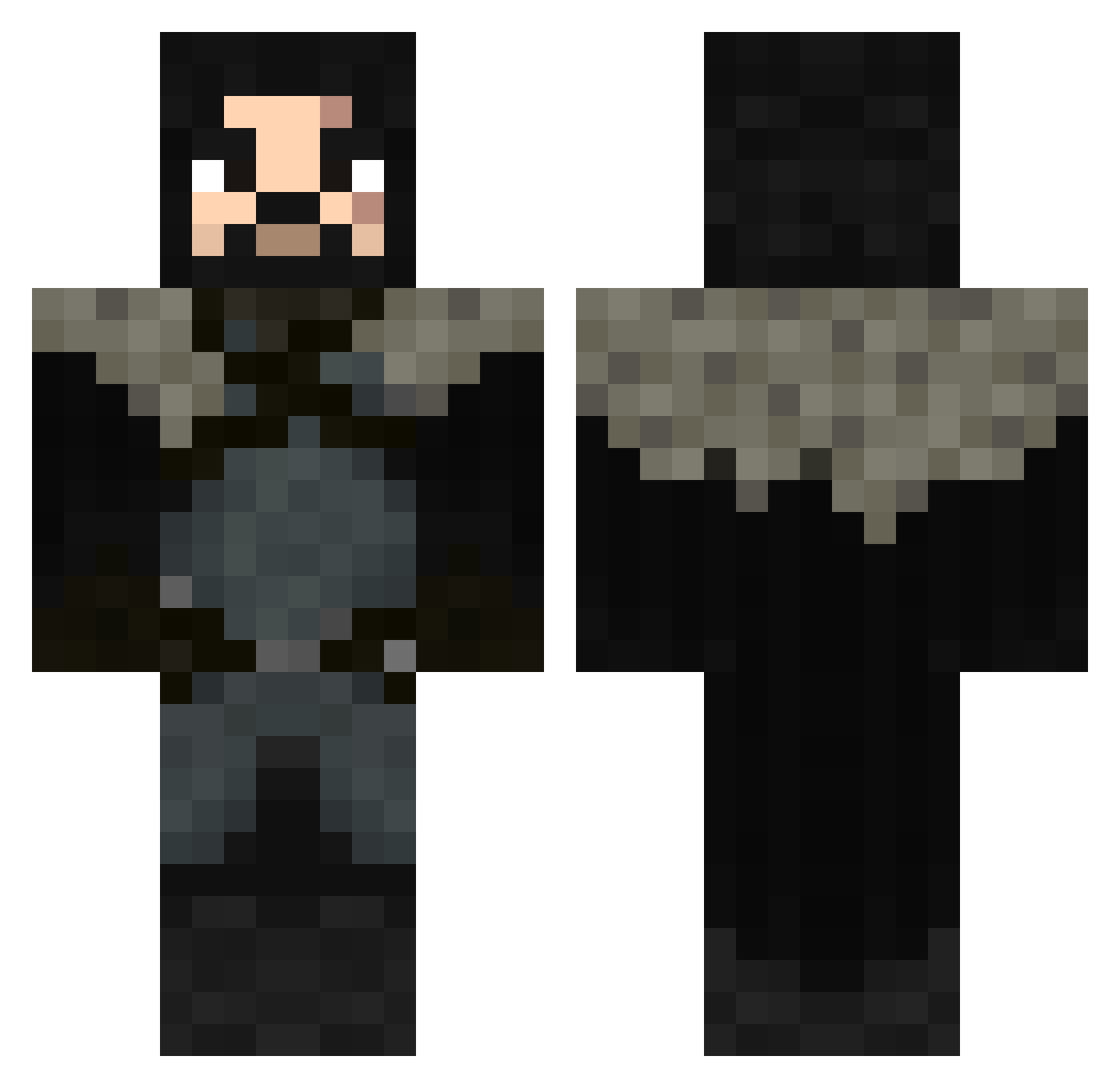 FallenDisgrace Minecraft skin, front and back view
