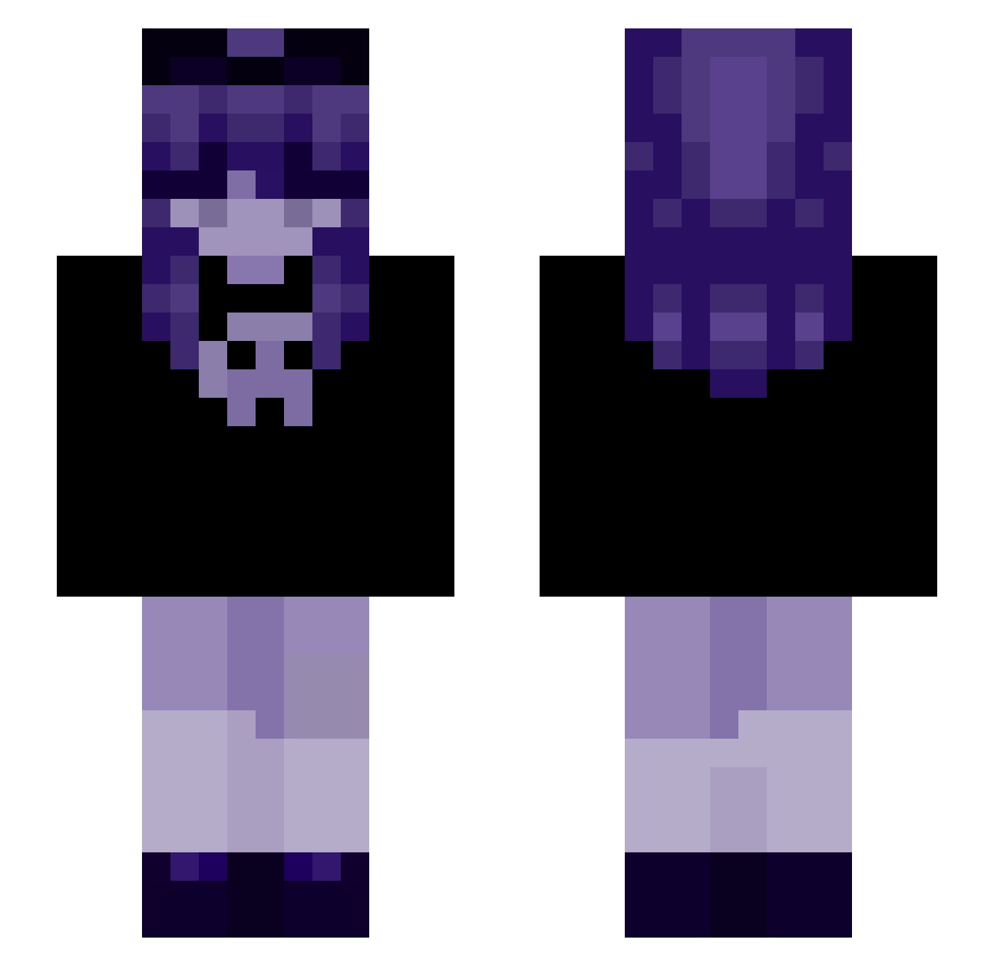 vinnyyvangogh Minecraft skin, front and back view