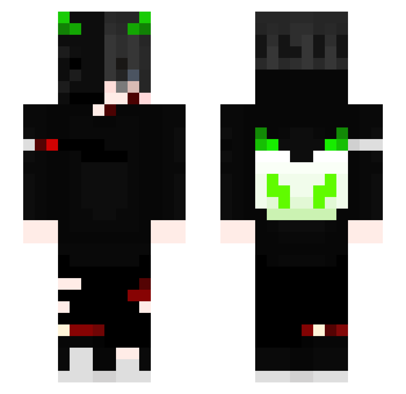 diegomxl Minecraft skin, front and back view