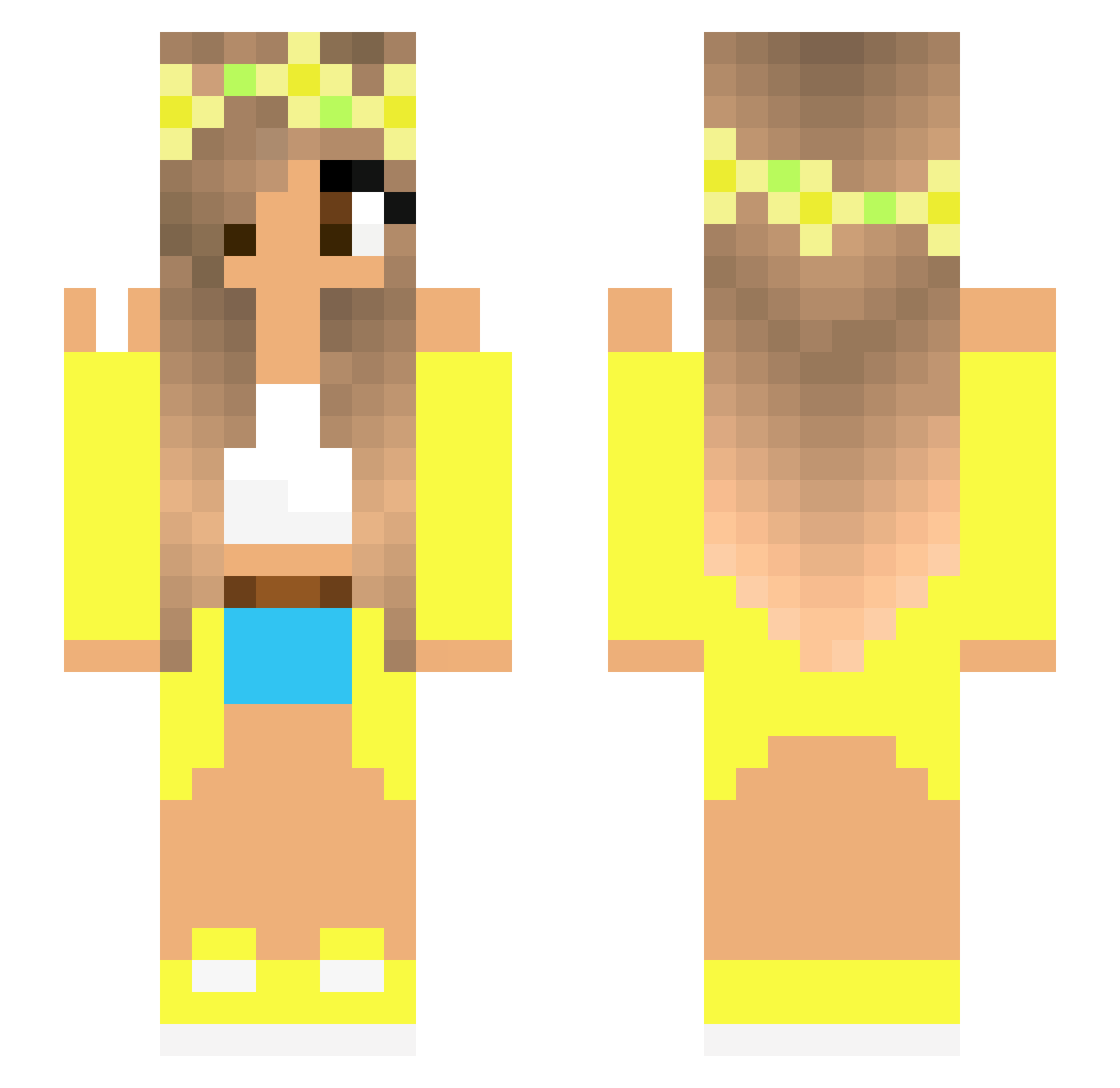 TrijntjeTrijntje Minecraft skin, front and back view