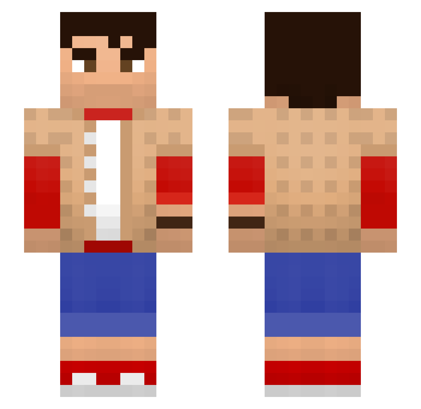 Exzero05 Minecraft skin, front and back view