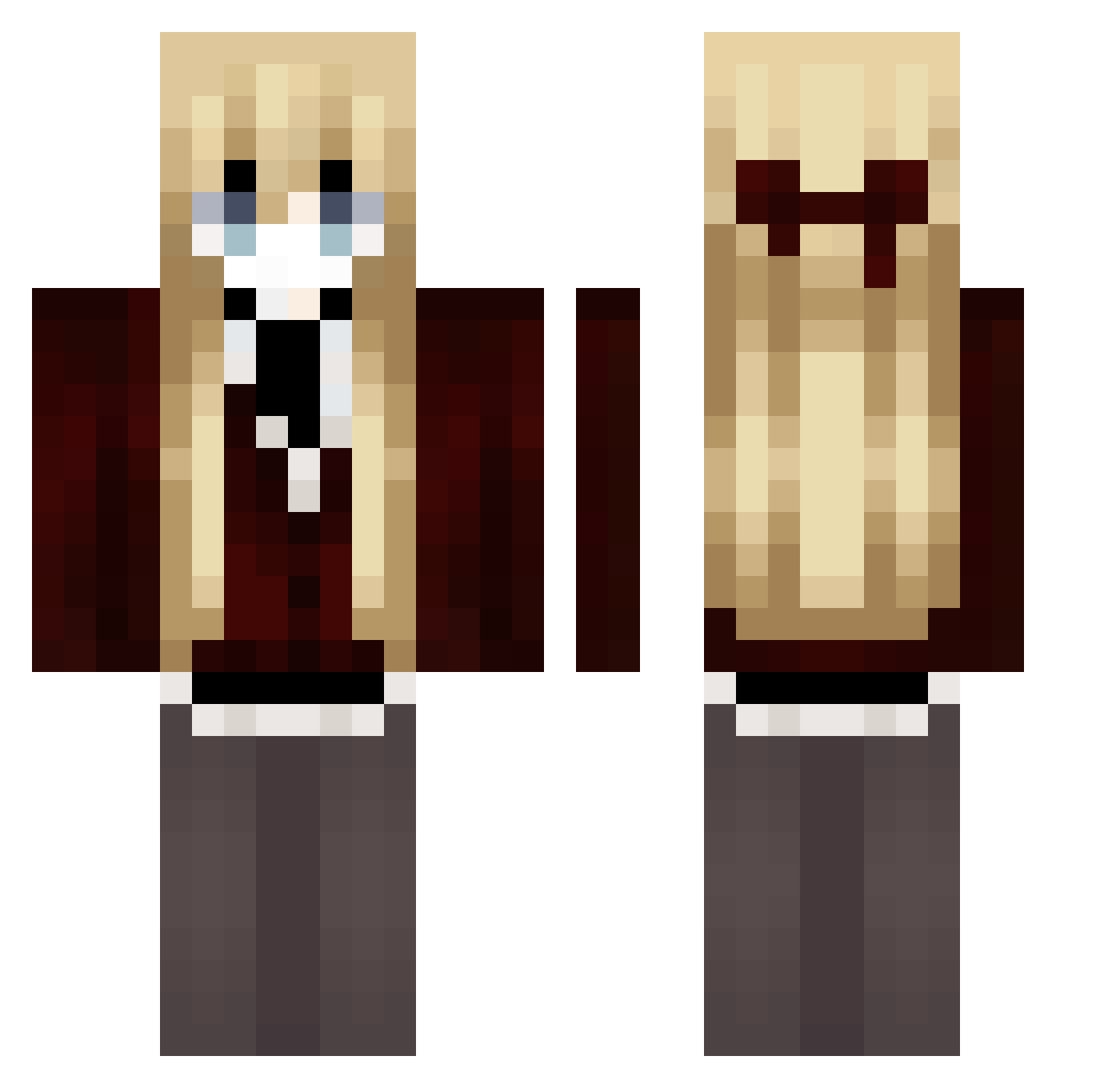 tuilaconmeo Minecraft skin, front and back view