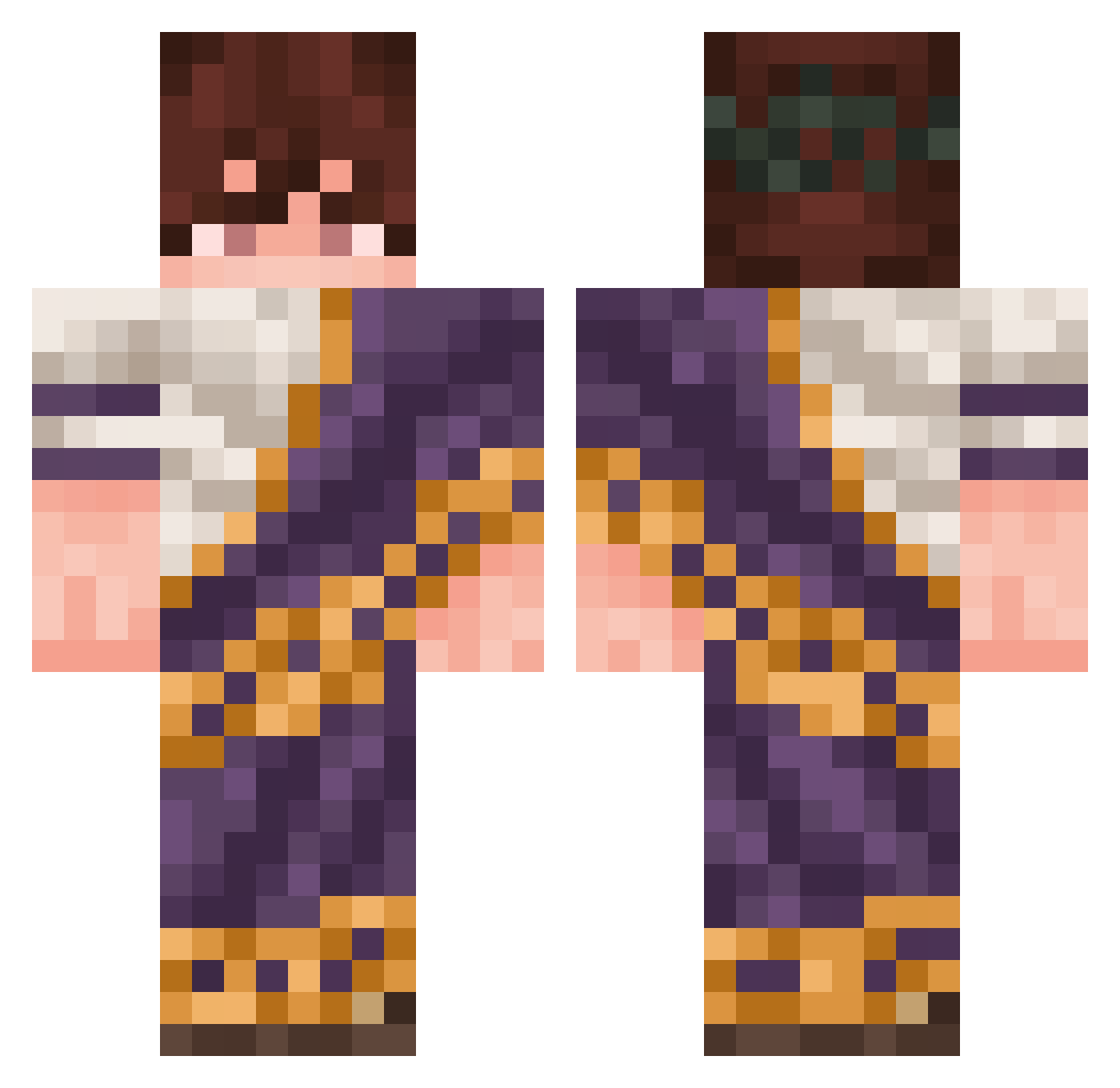 Sheresik Minecraft skin, front and back view
