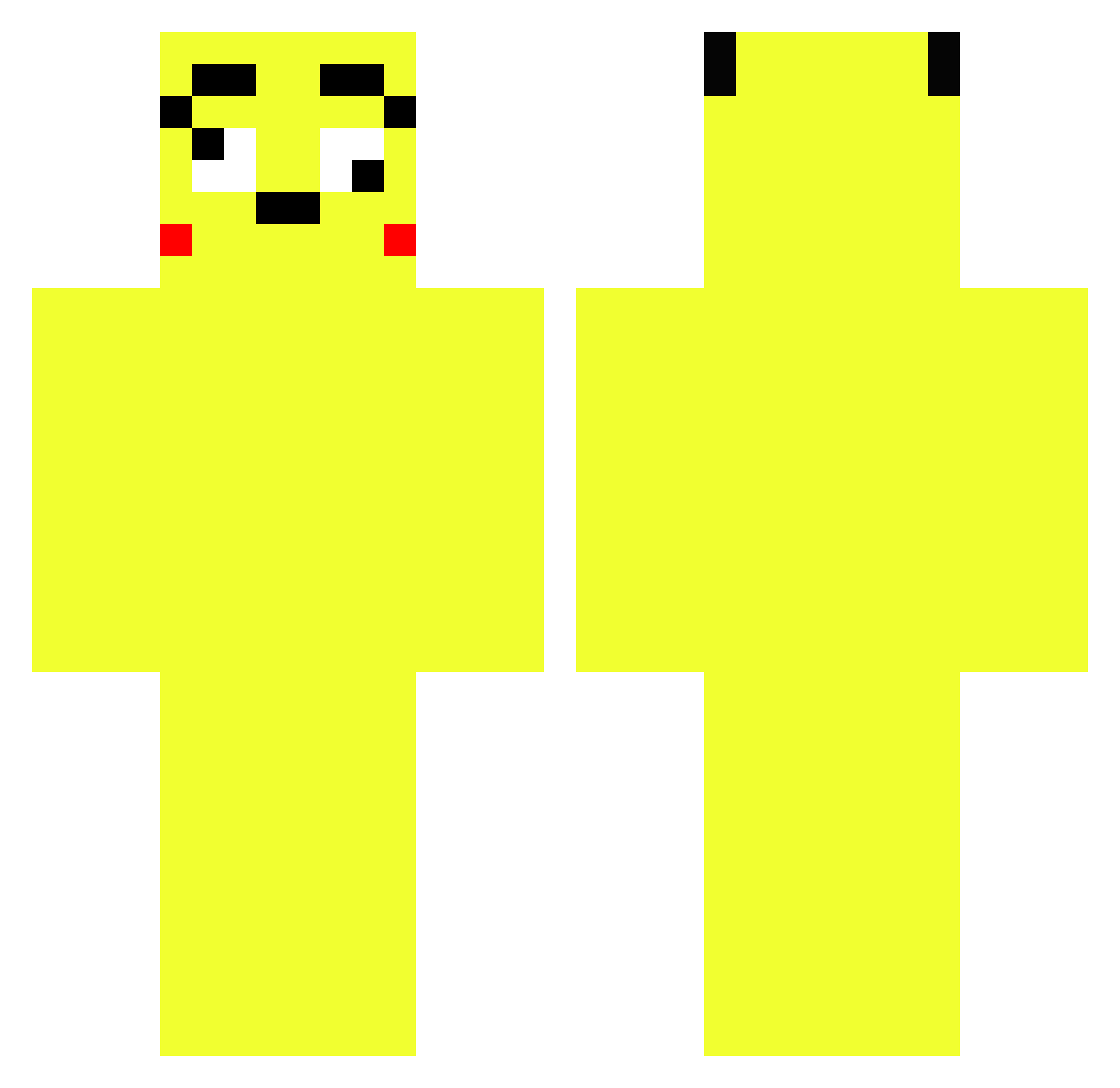 sabetusyugi Minecraft skin, front and back view