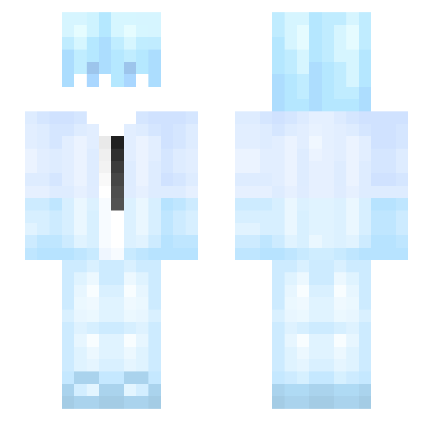 JxQxlike Minecraft skin, front and back view