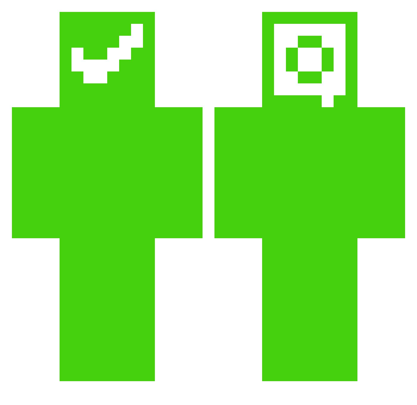 HyoujiMAKU Minecraft skin, front and back view