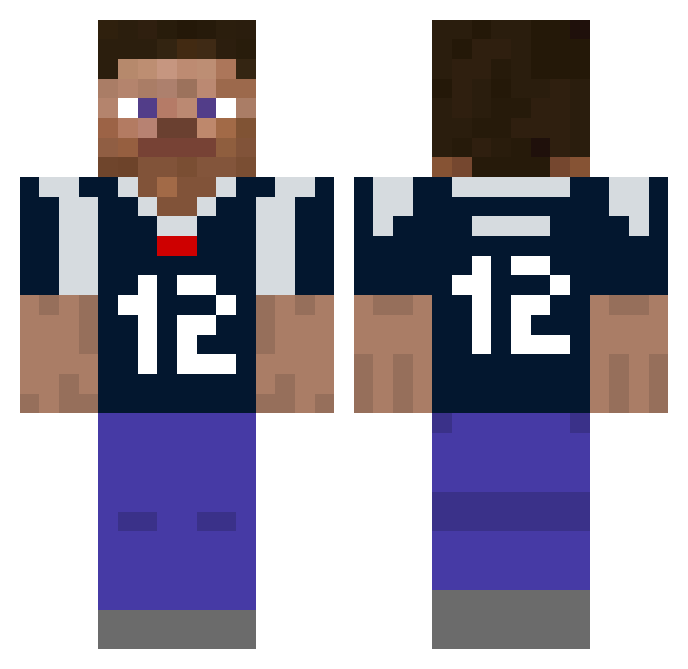 ExoticUsername Minecraft skin, front and back view
