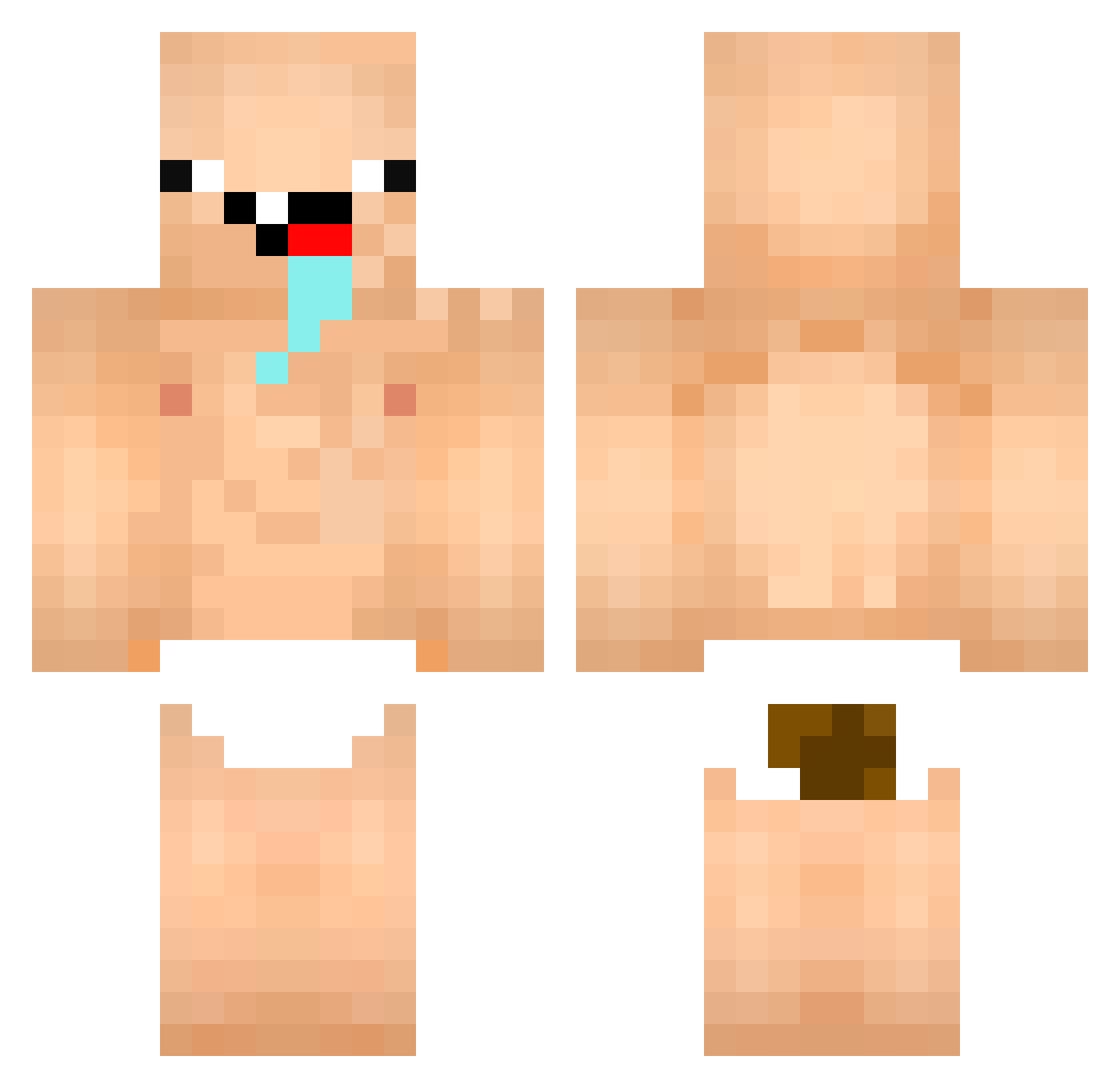 riccci Minecraft skin, front and back view
