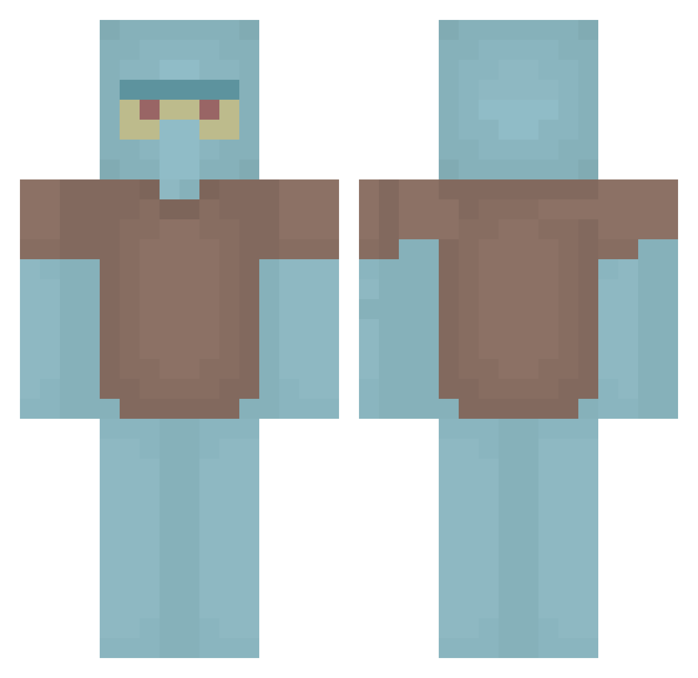 trocho_607 Minecraft skin, front and back view