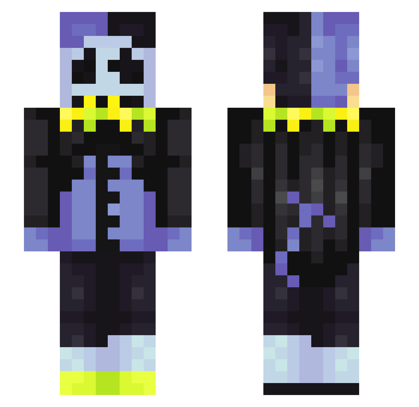 luci4luci4 Minecraft skin, front and back view