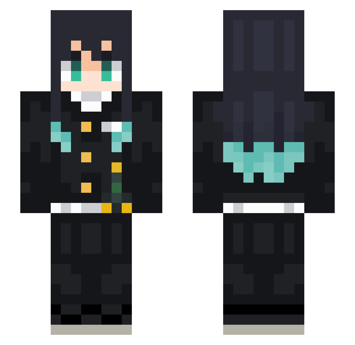 Acrid2507 Minecraft skin, front and back view