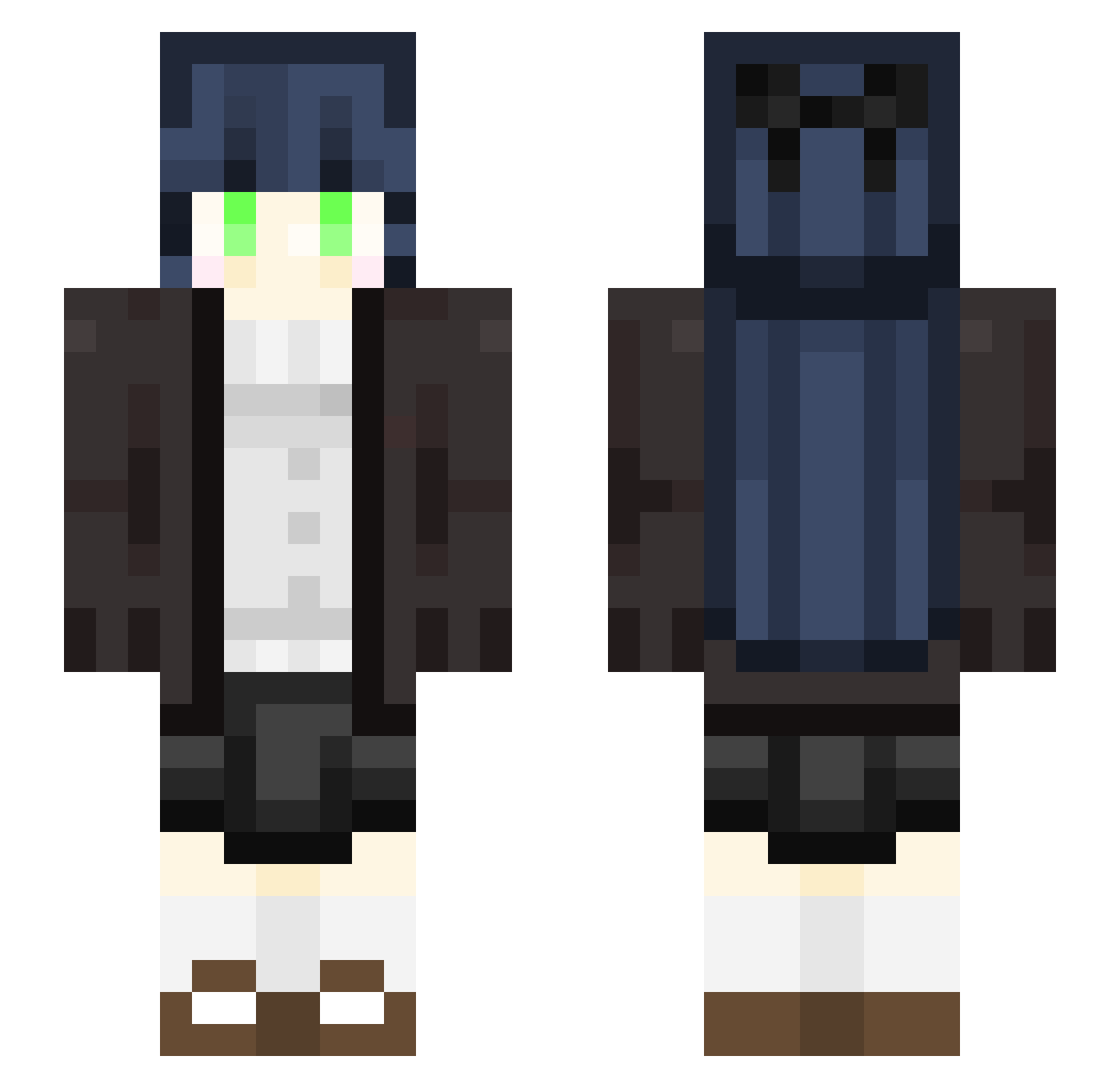 Planewars Minecraft skin, front and back view
