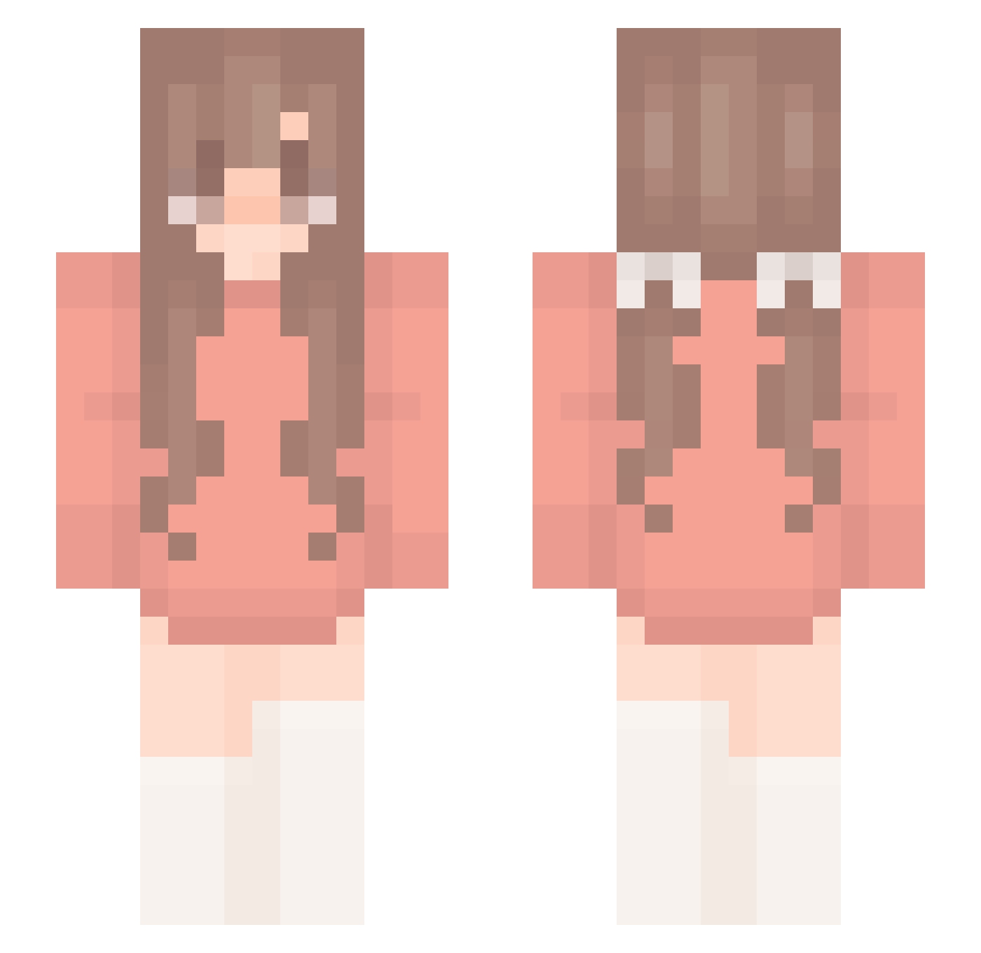 revoluted Minecraft skin, front and back view