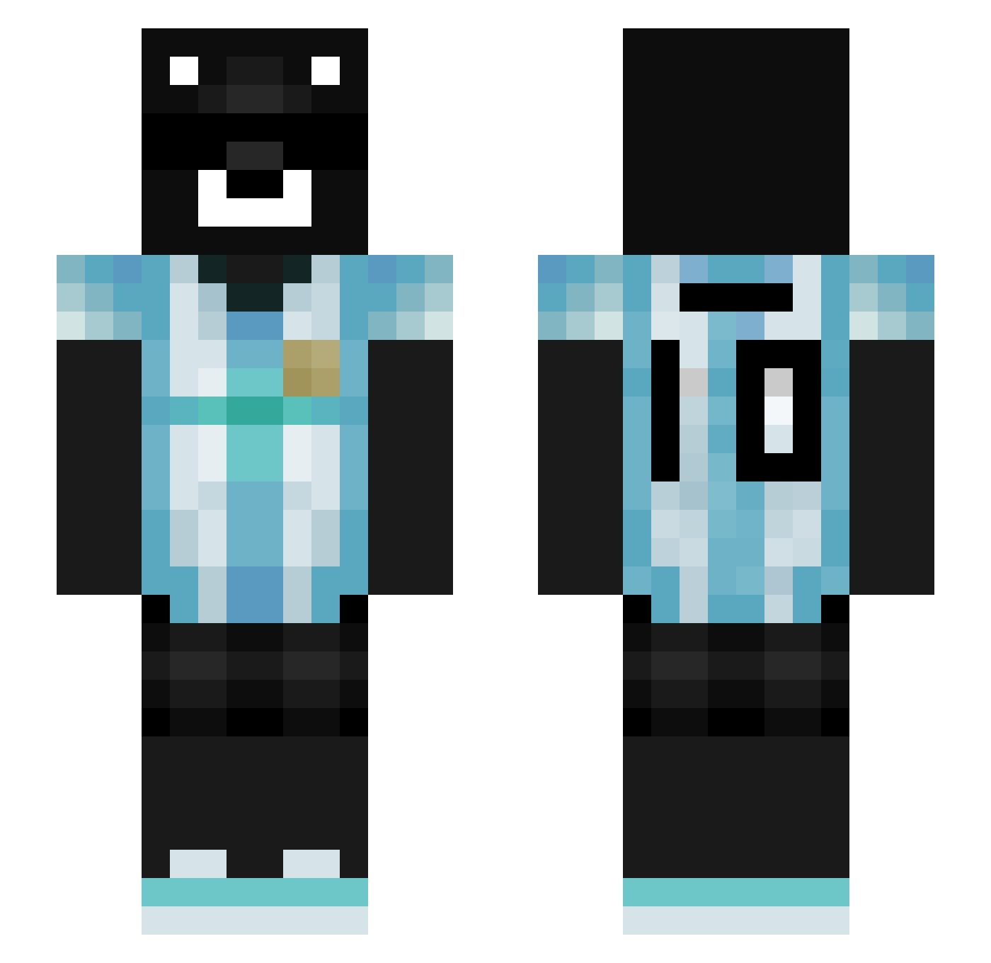 gubykaaa Minecraft skin, front and back view