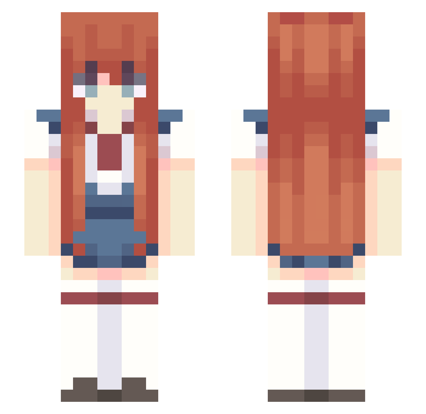 monilyn Minecraft skin, front and back view