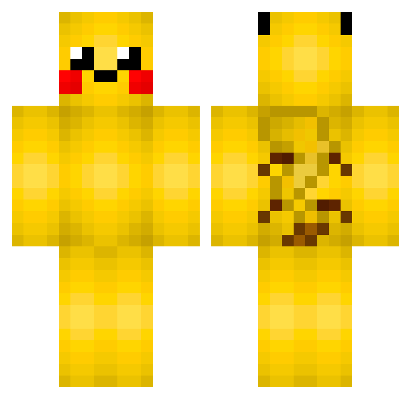 Zgro Minecraft skin, front and back view