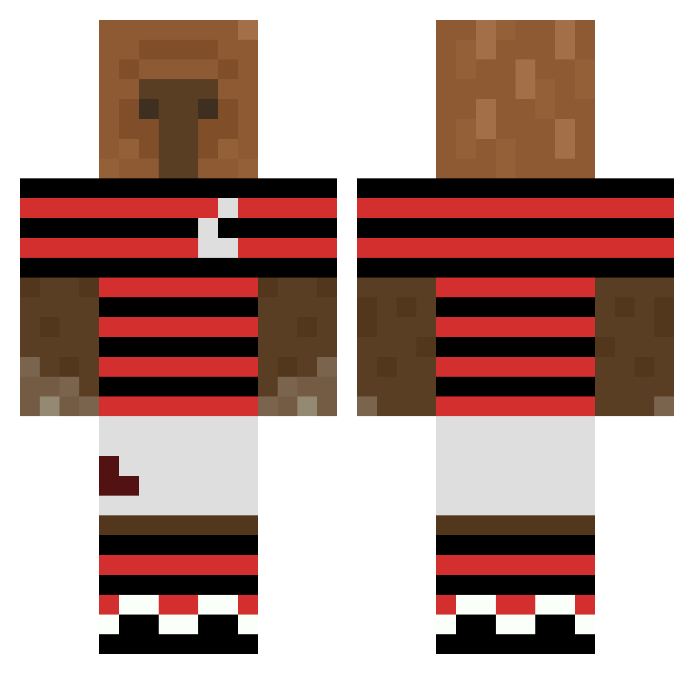 ANJOFLAMENGUISTA Minecraft skin, front and back view