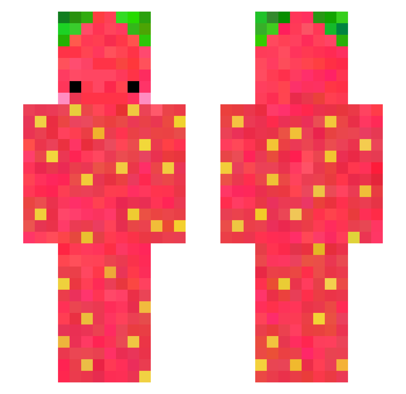 PEEK2000 Minecraft skin, front and back view