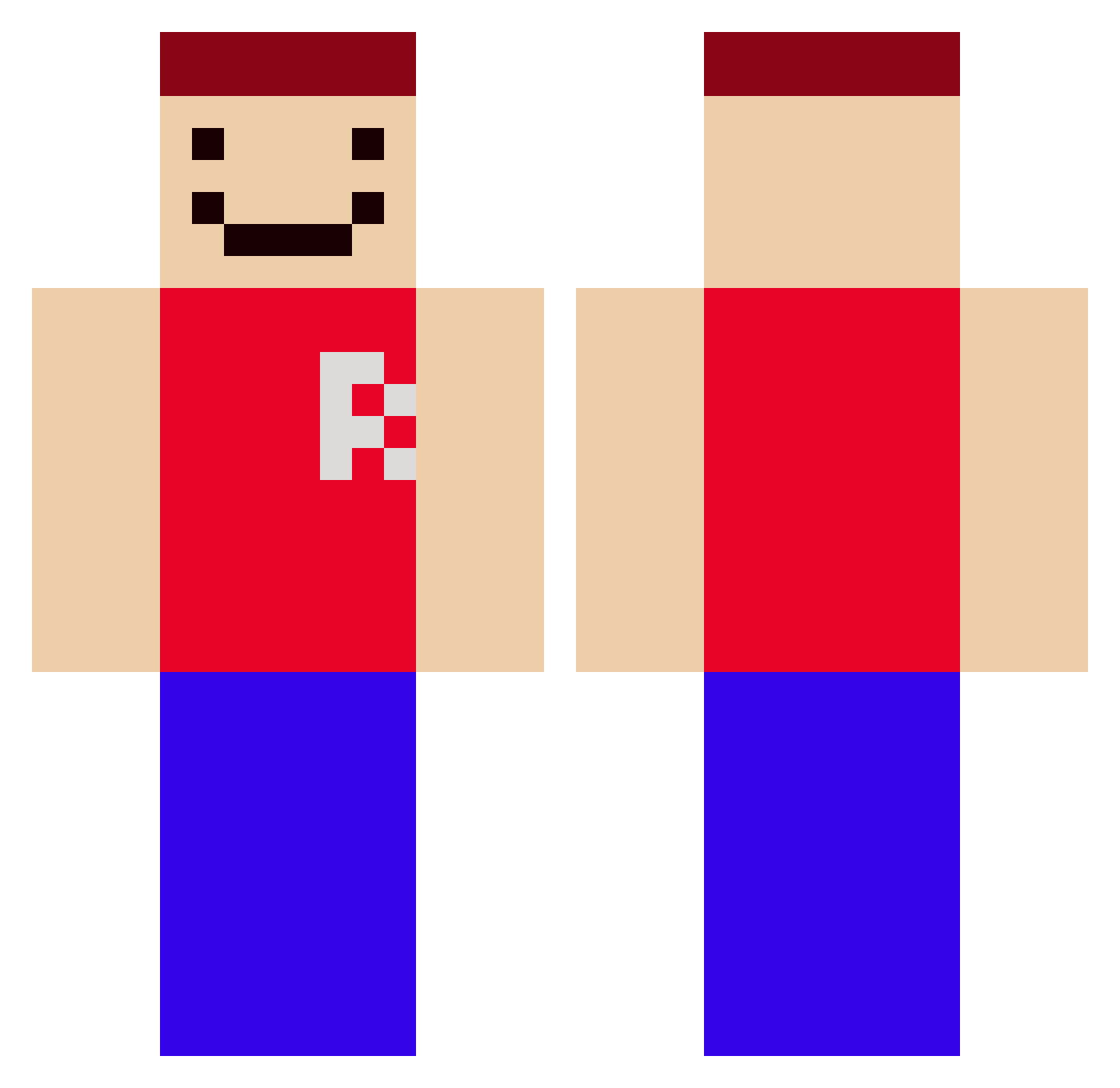 shirleyRXdoCorta Minecraft skin, front and back view