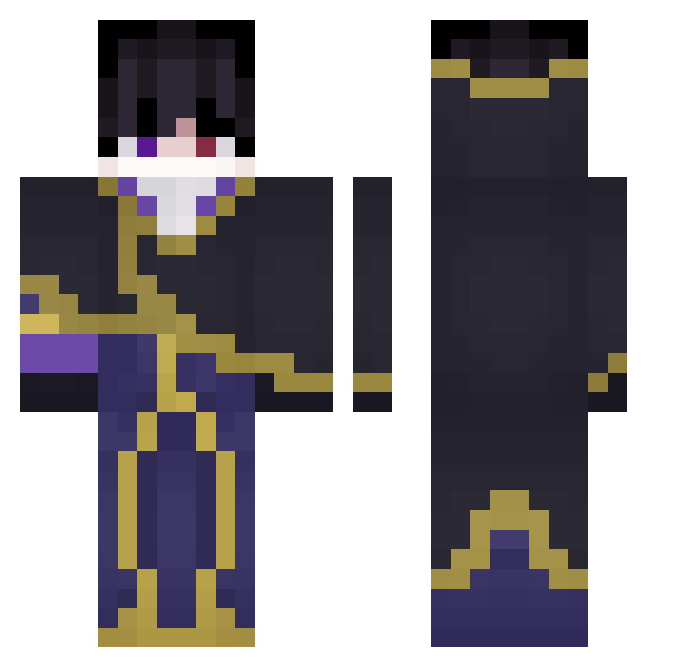 Koolpoptartboy Minecraft skin, front and back view
