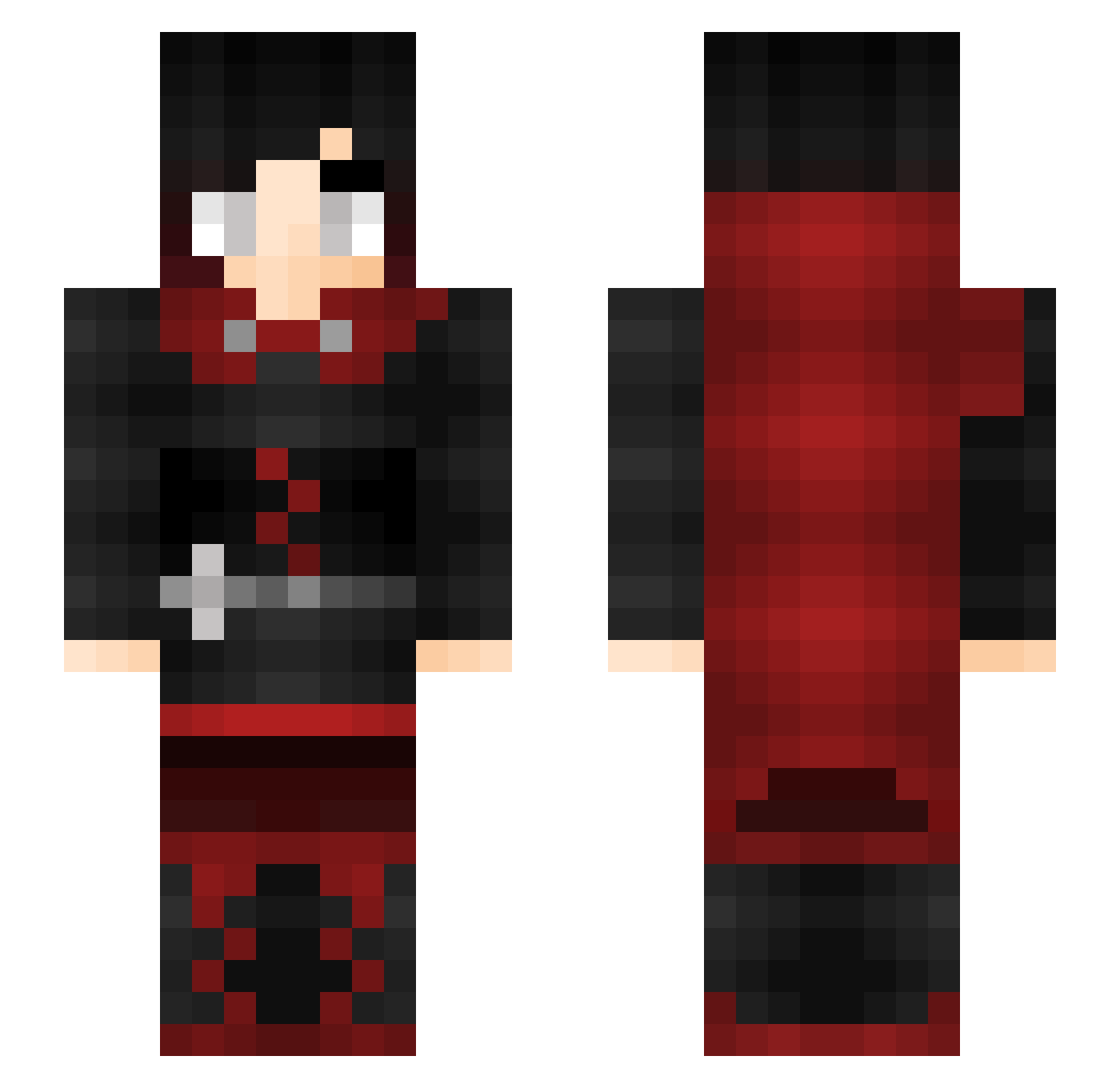 RedDemon137445 Minecraft skin, front and back view