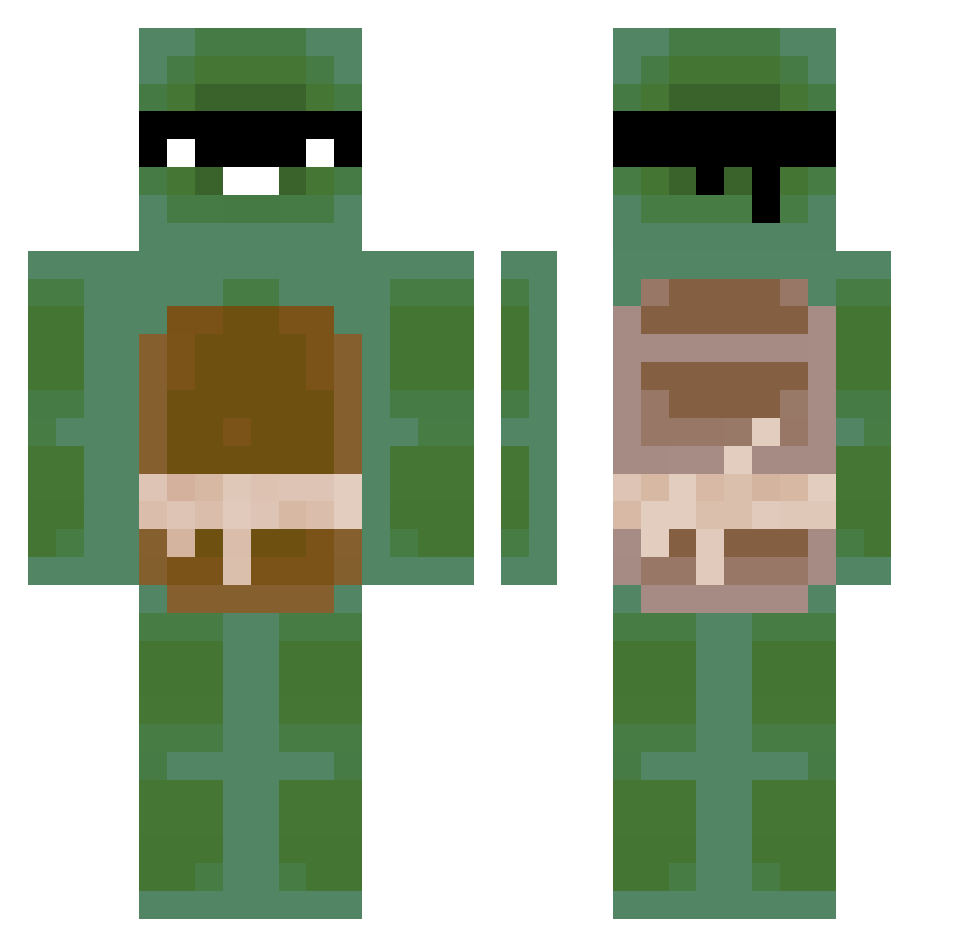 ARIELMESSI Minecraft skin, front and back view