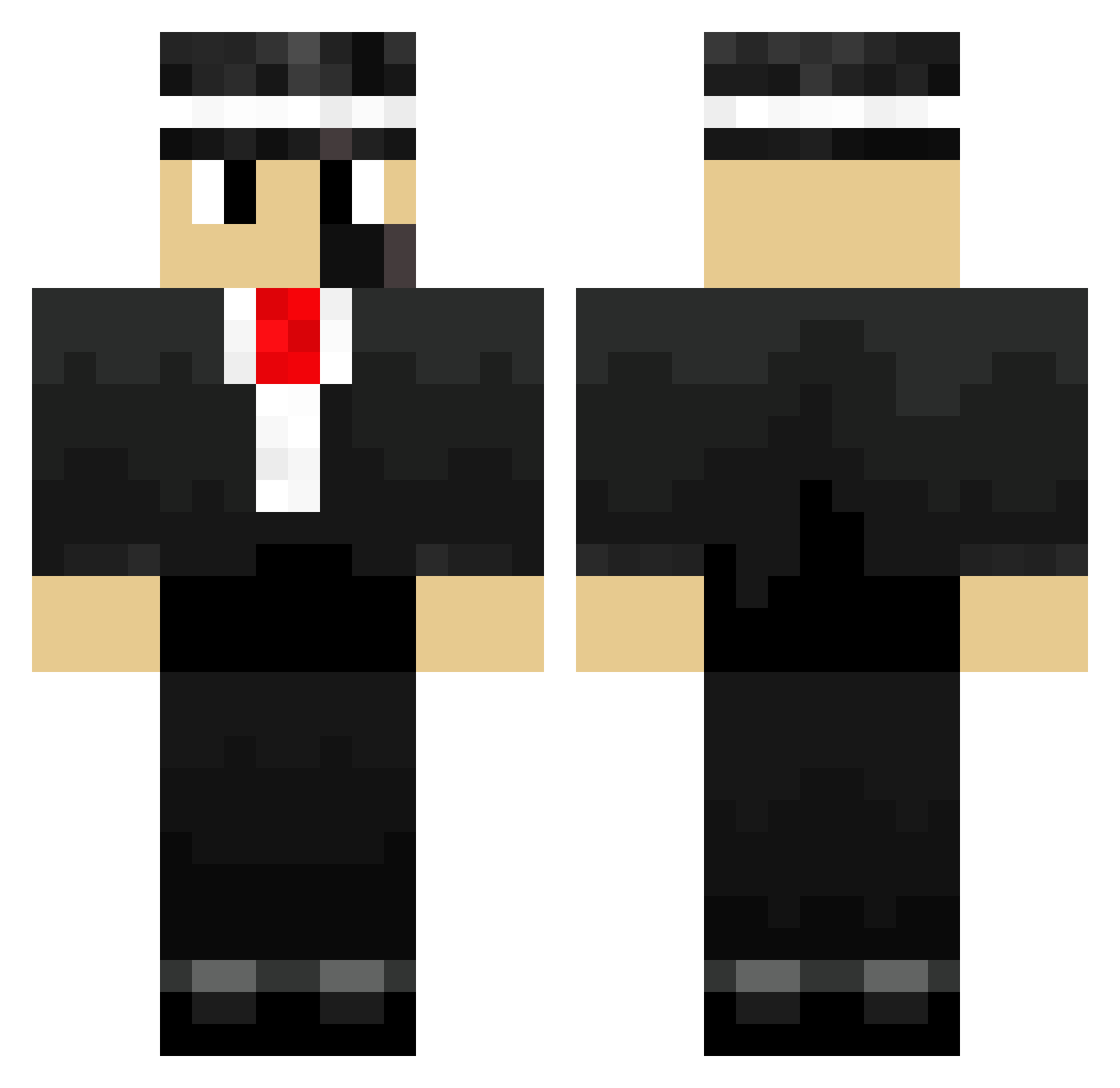 Ron_Plays Minecraft skin, front and back view