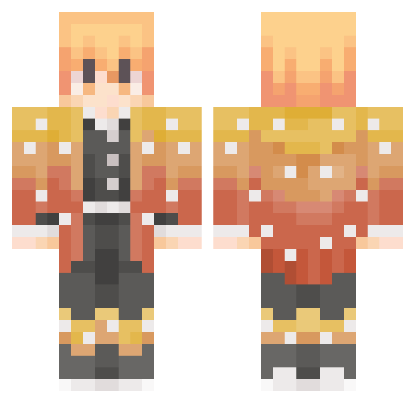 solo_dumdum Minecraft skin, front and back view