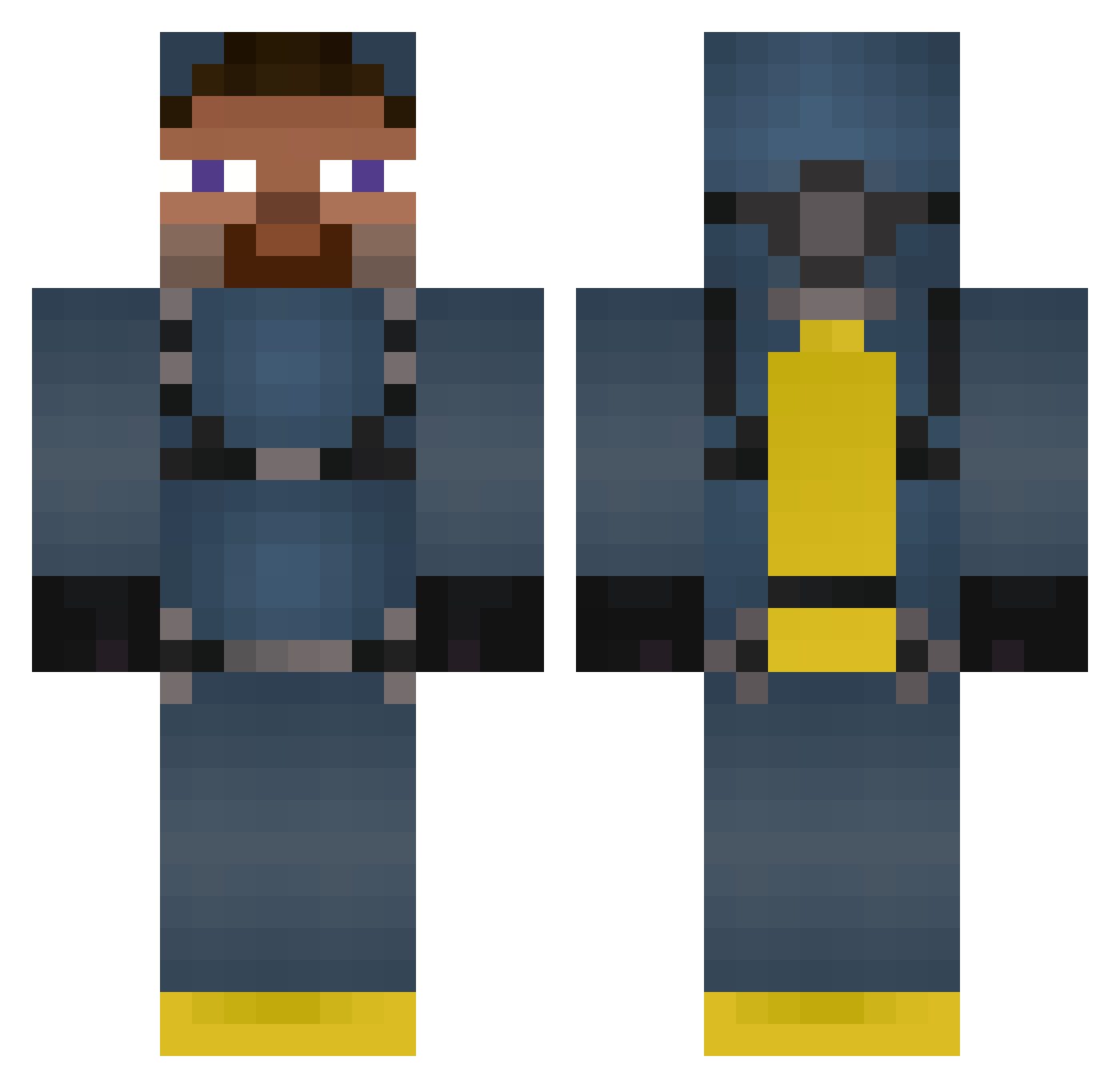 Tstorm_ Minecraft skin, front and back view