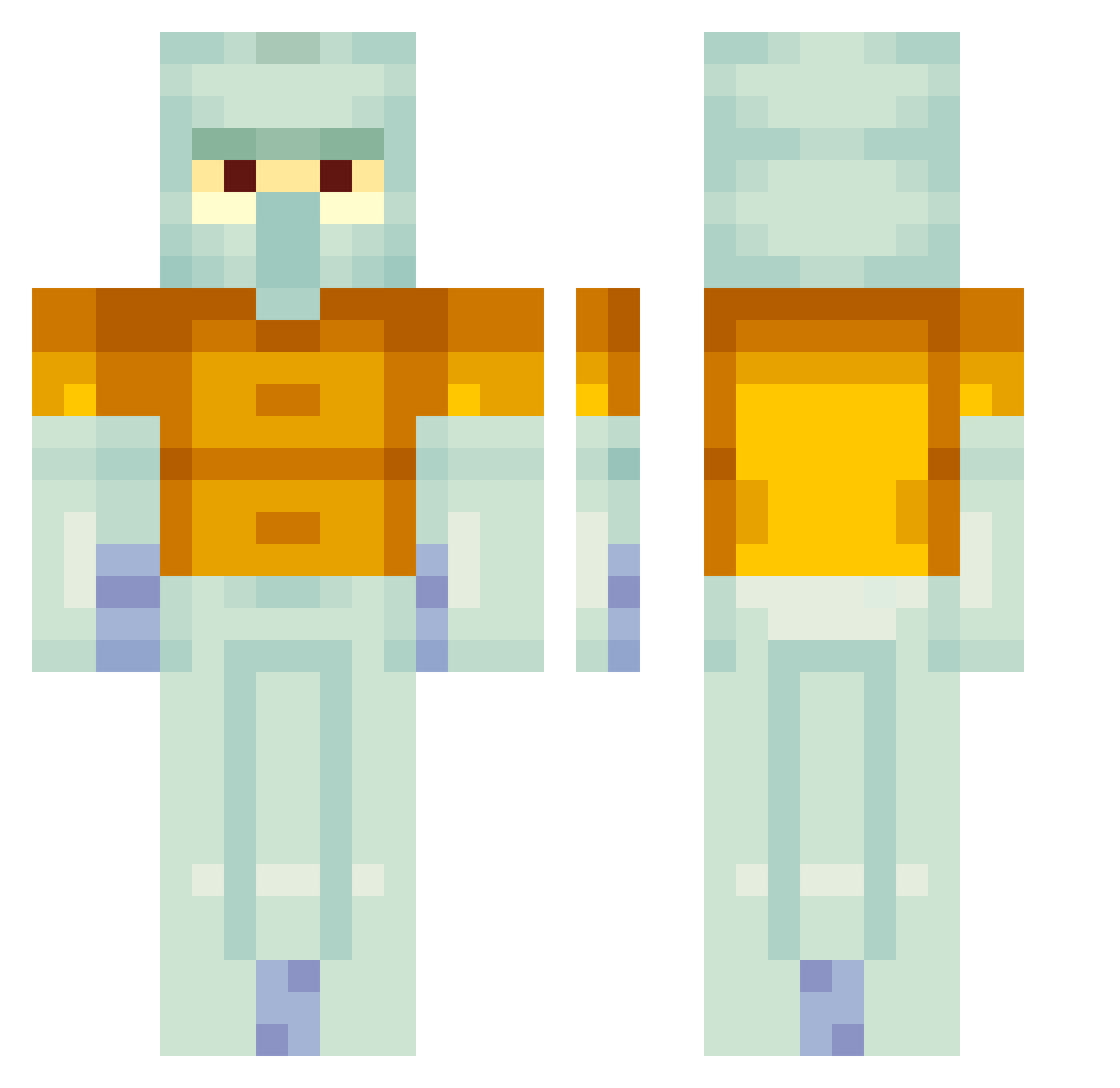 ryan_ears Minecraft skin, front and back view