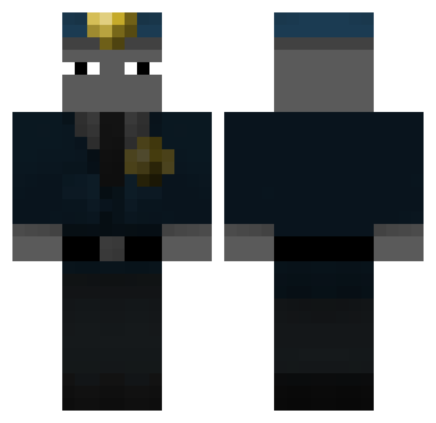 MonwerLB Minecraft skin, front and back view