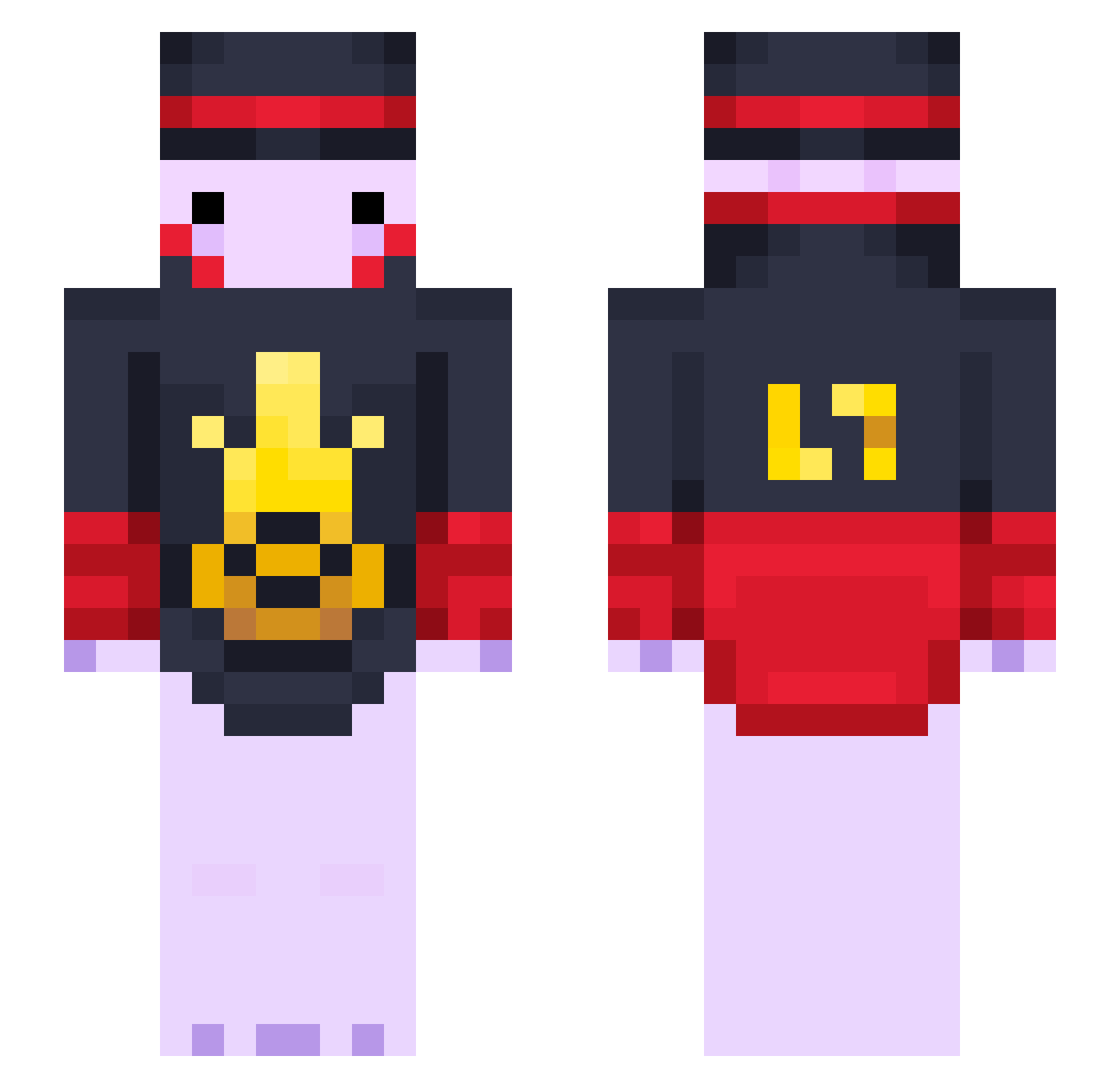 Saikonohijo Minecraft skin, front and back view