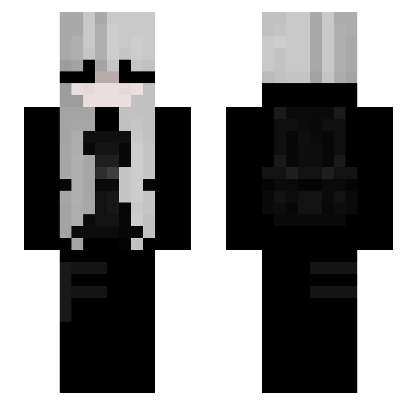TROLLFACEDEMON Minecraft skin, front and back view