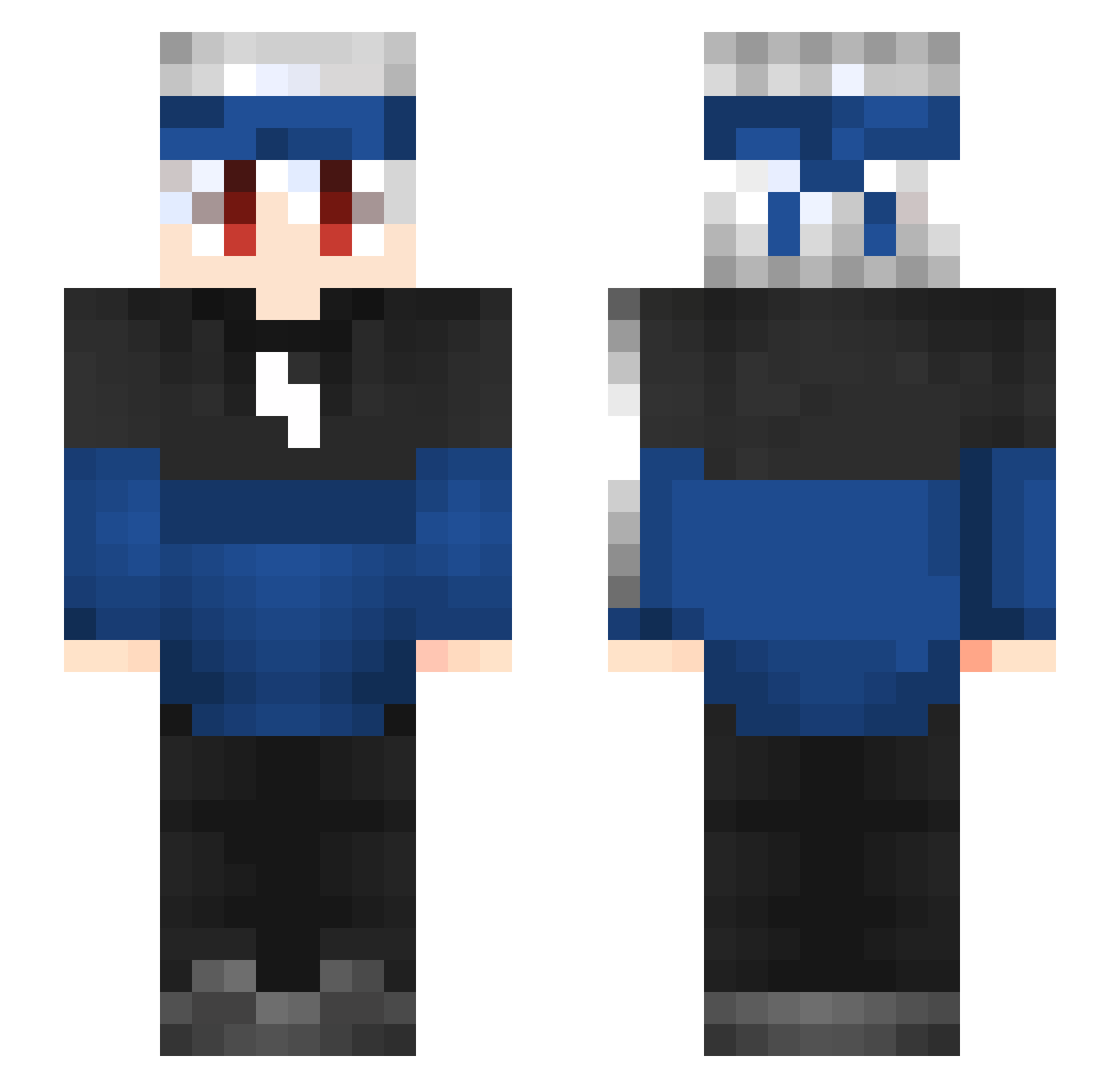 XxJoeysKillxX Minecraft skin, front and back view
