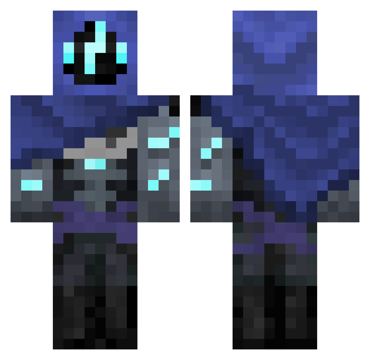ajag27 Minecraft skin, front and back view