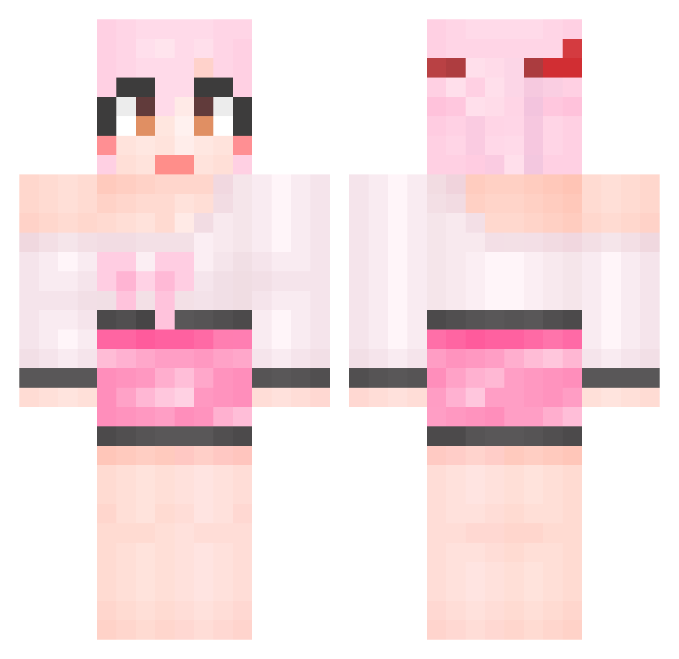 jagaly Minecraft skin, front and back view