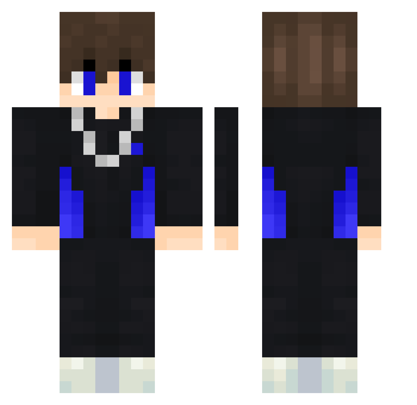 cyferlawyn Minecraft skin, front and back view