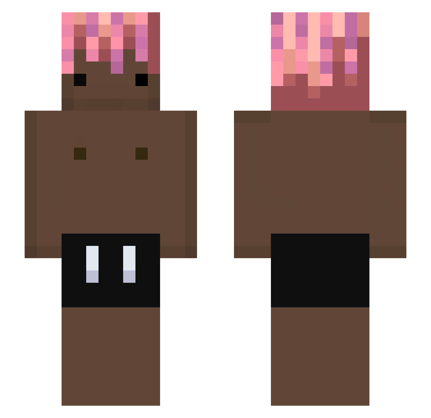 Oh3issa_ Minecraft skin, front and back view
