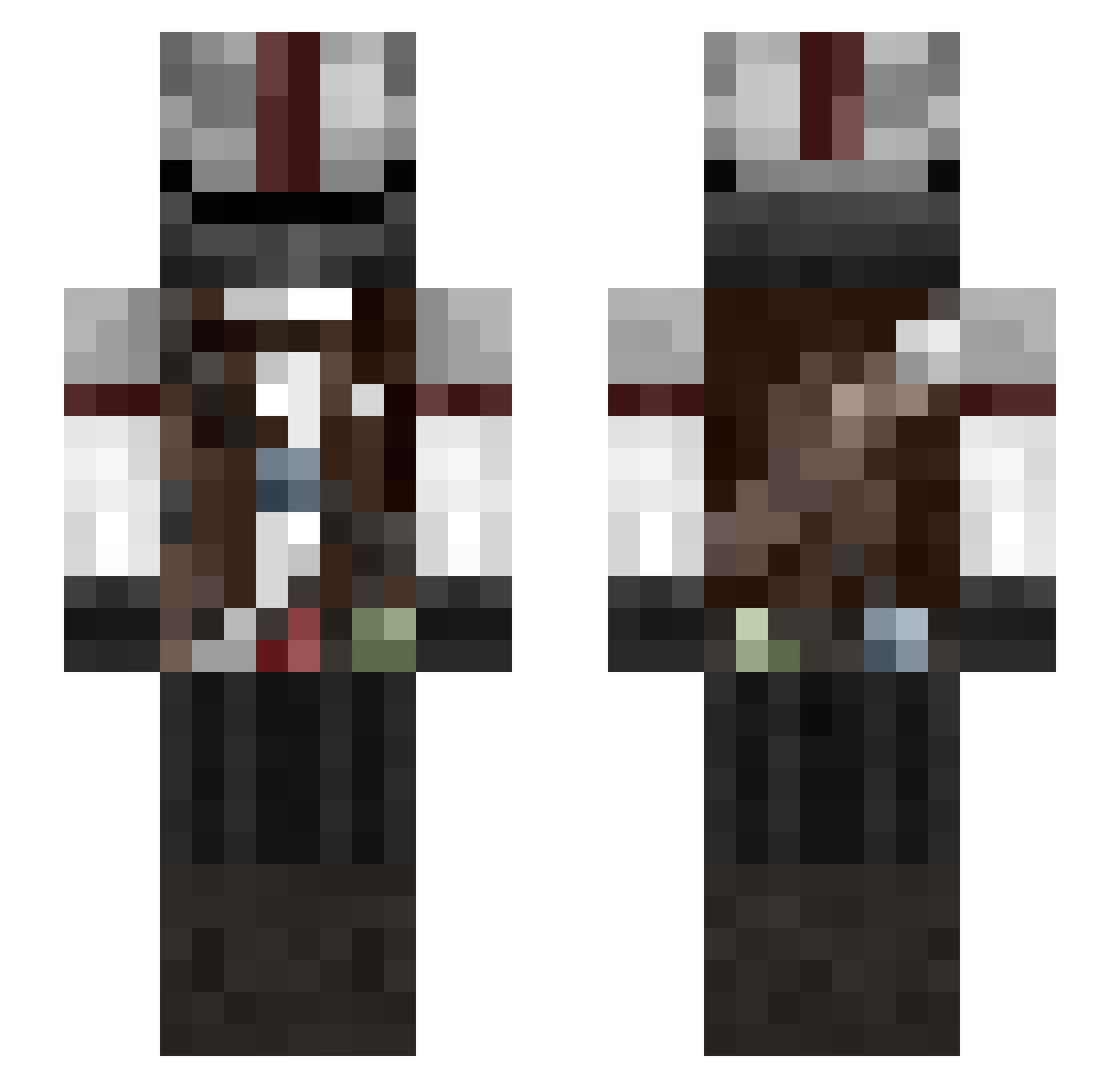 Terengrel Minecraft skin, front and back view
