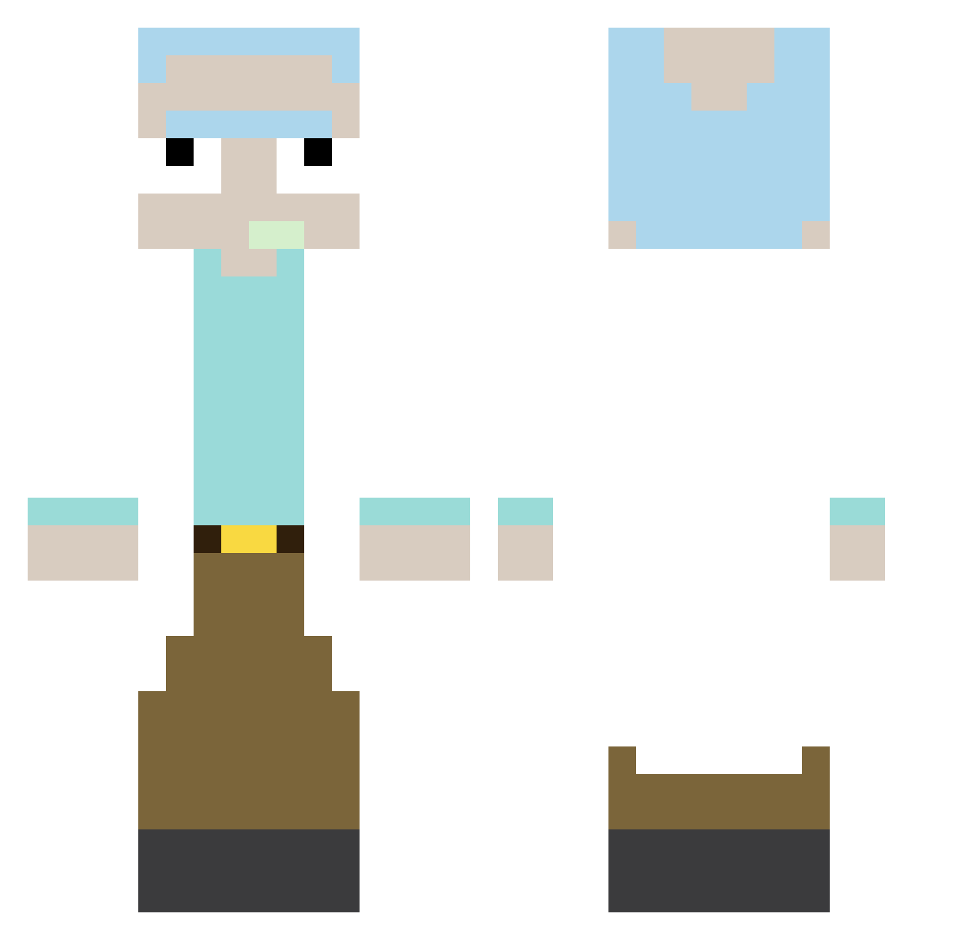 pietrus_on_top69 Minecraft skin, front and back view