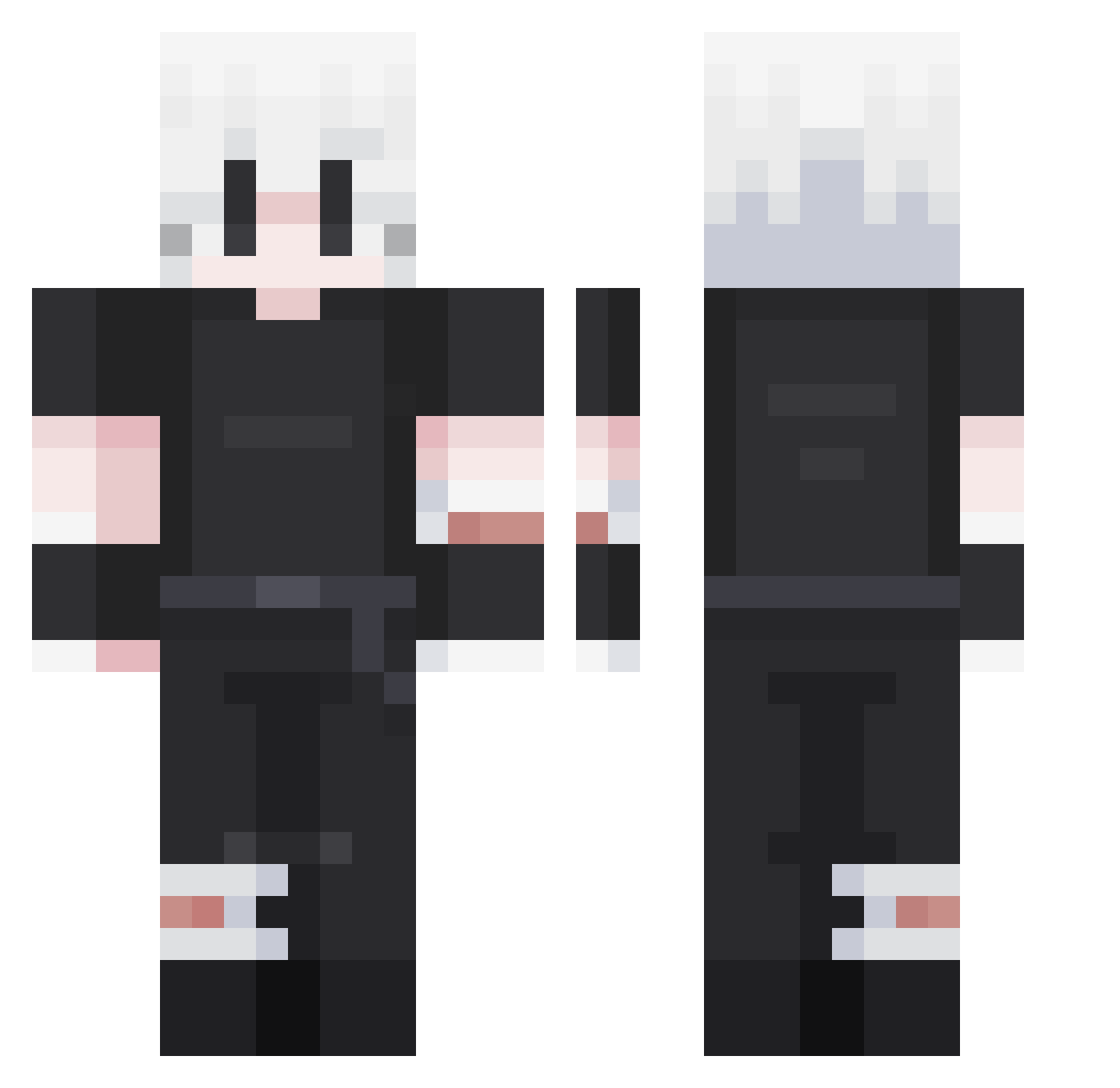 Guccich Minecraft skin, front and back view