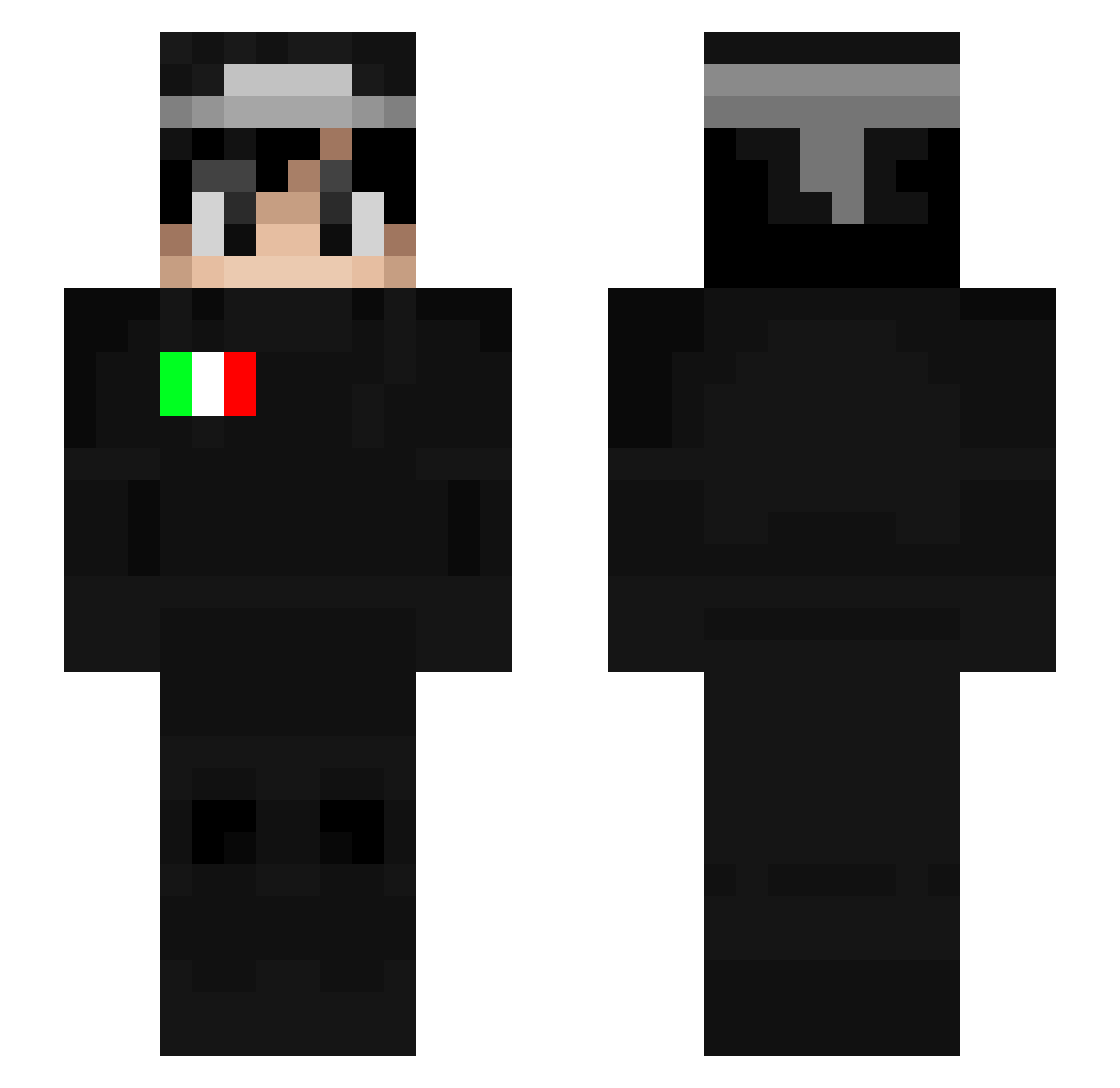 zMarkomc Minecraft skin, front and back view
