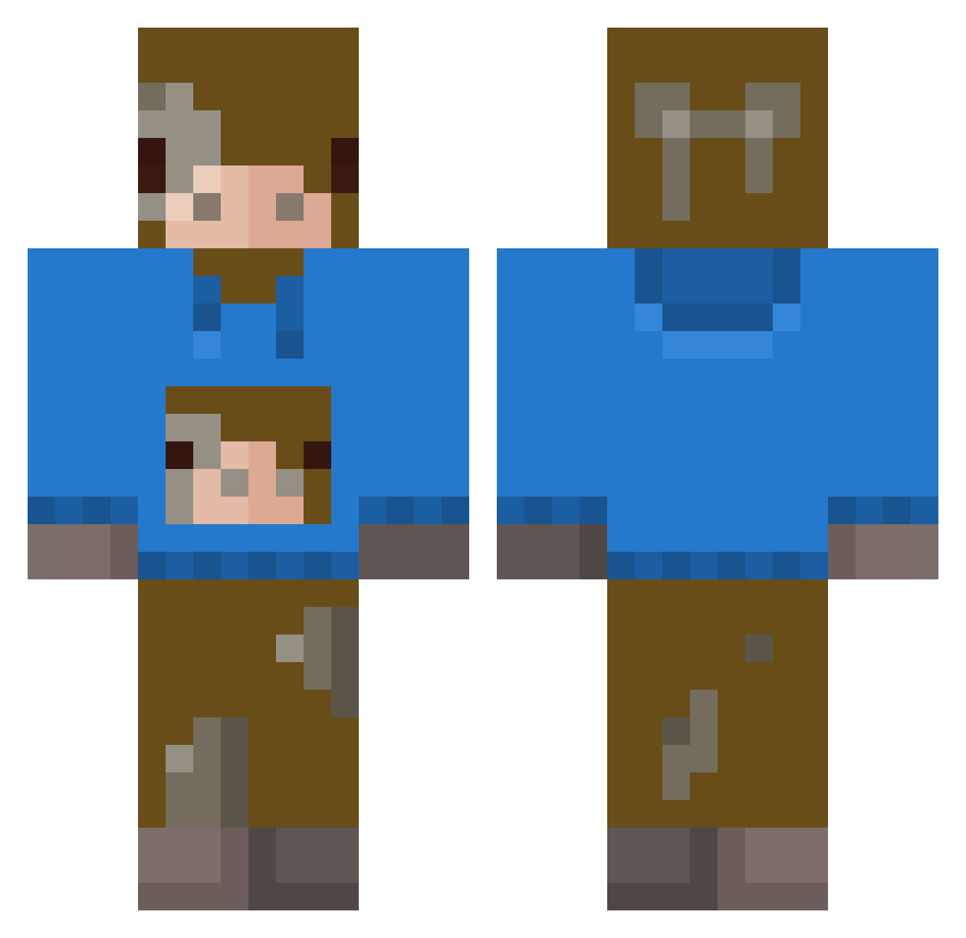 T_Payz Minecraft skin, front and back view